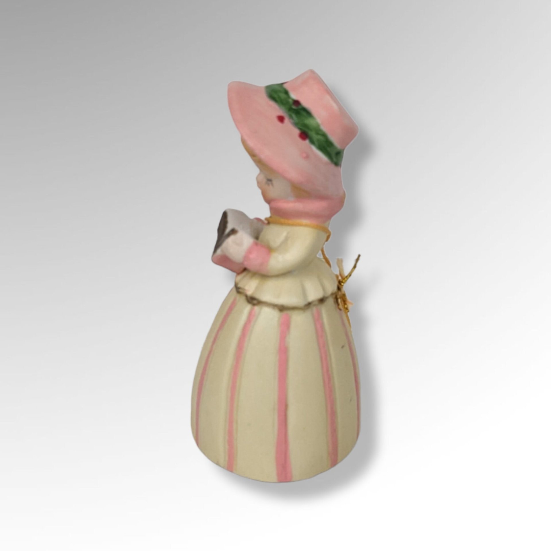 1978 Merri Bells Girl with Dog Bell Figurine