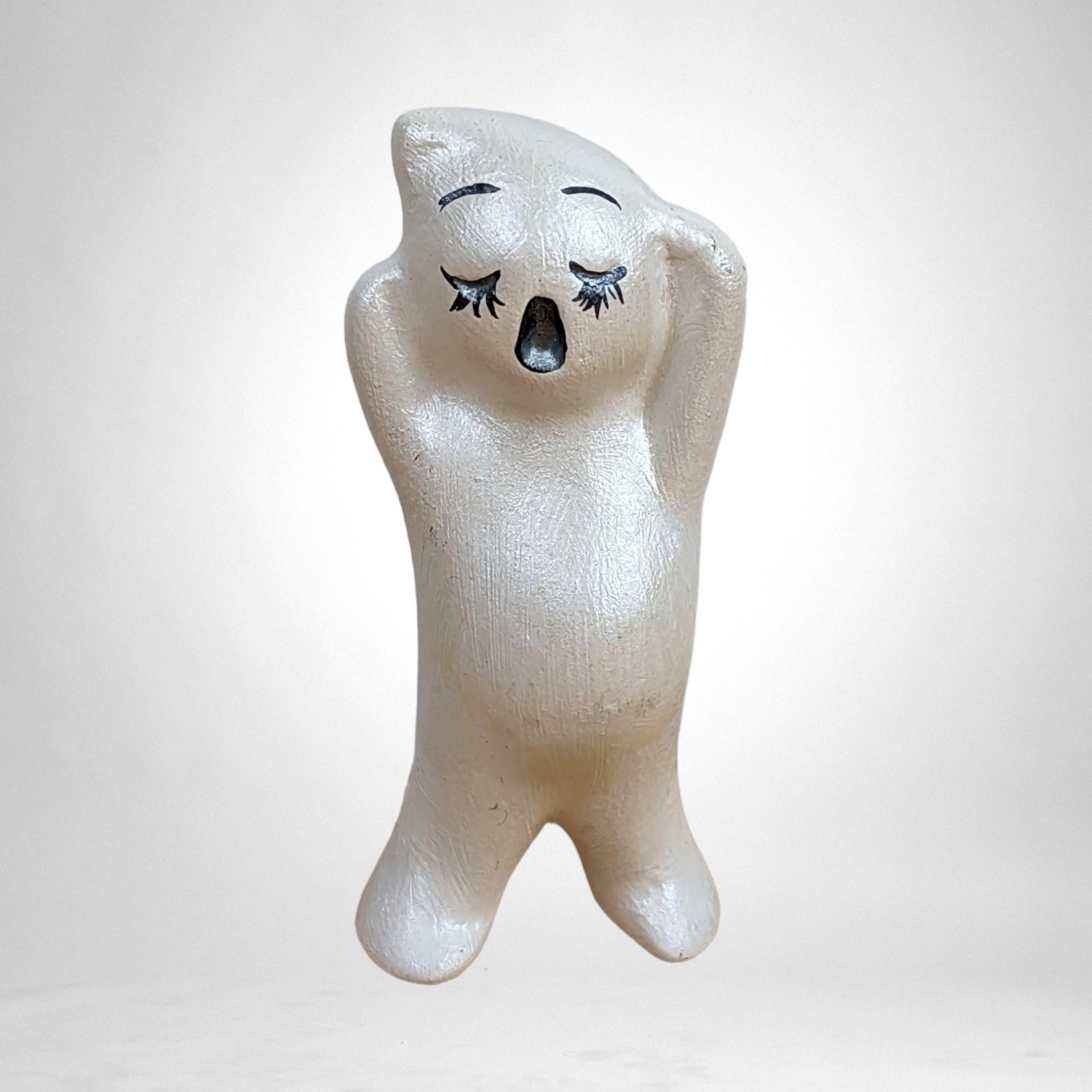 Vintage Halloween Mom and Child Ceramic Ghost Figurine Set