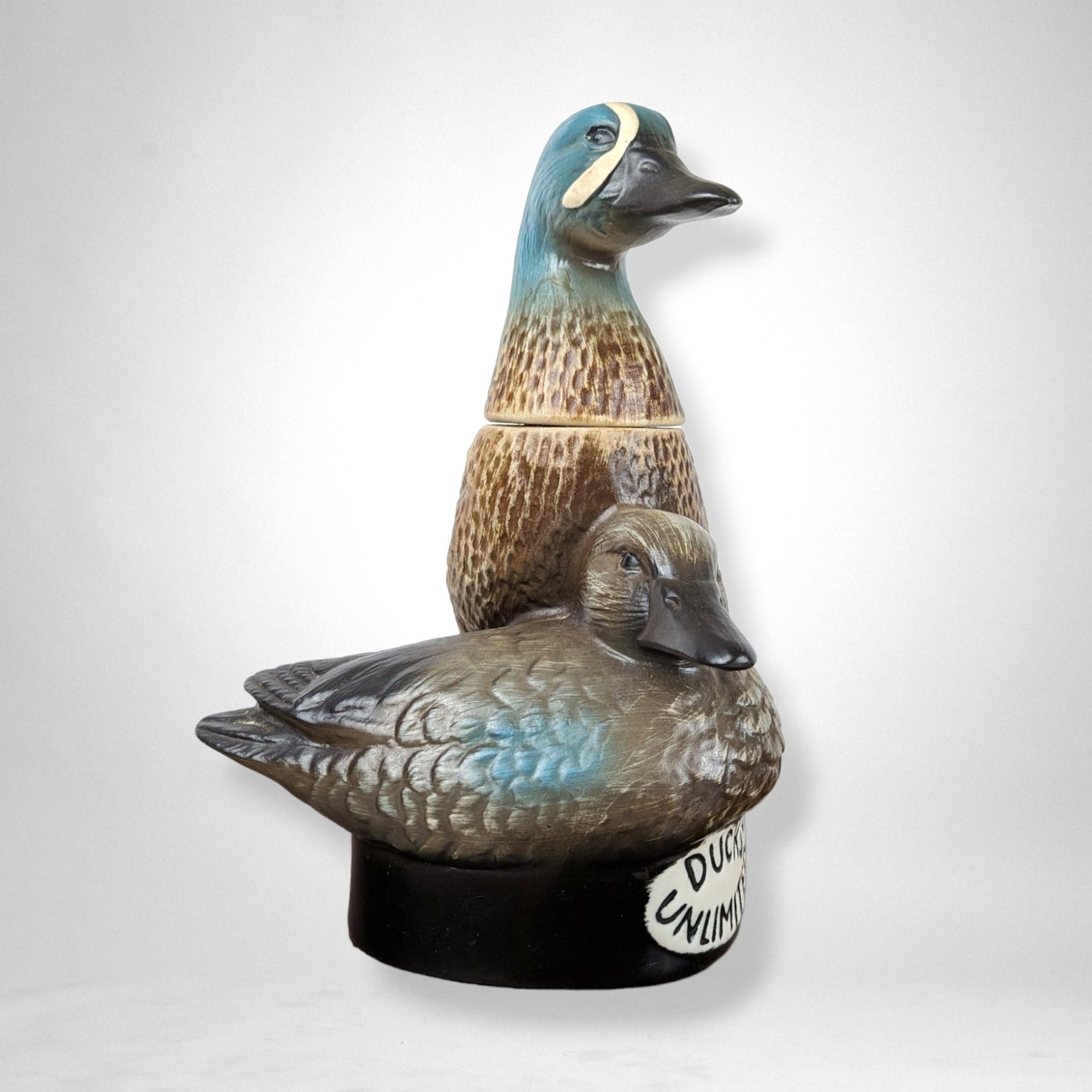 Vintage Ducks Unlimited Jim Beam Decanter - Collectible Empty Bottle