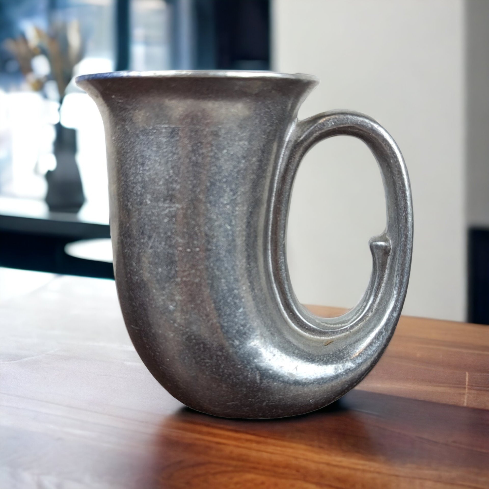 Vintage Pewter Tavern Horn Mug
