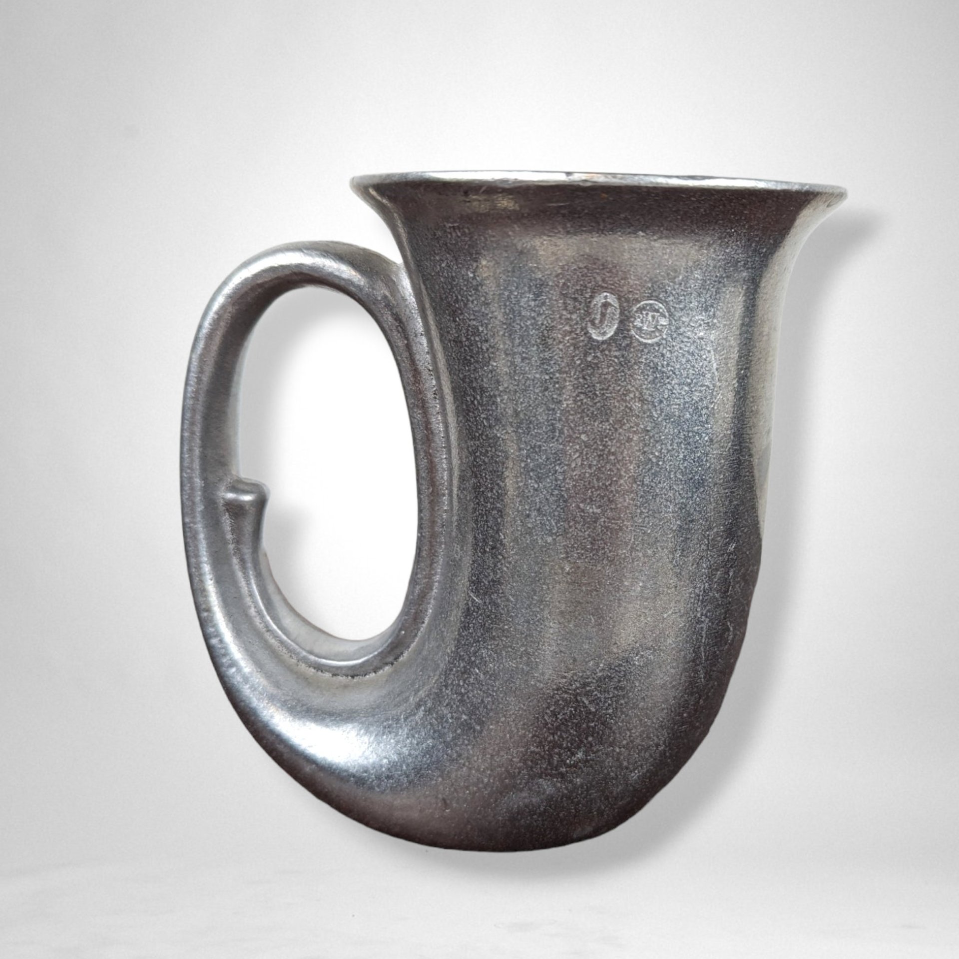 Vintage Pewter Tavern Horn Mug