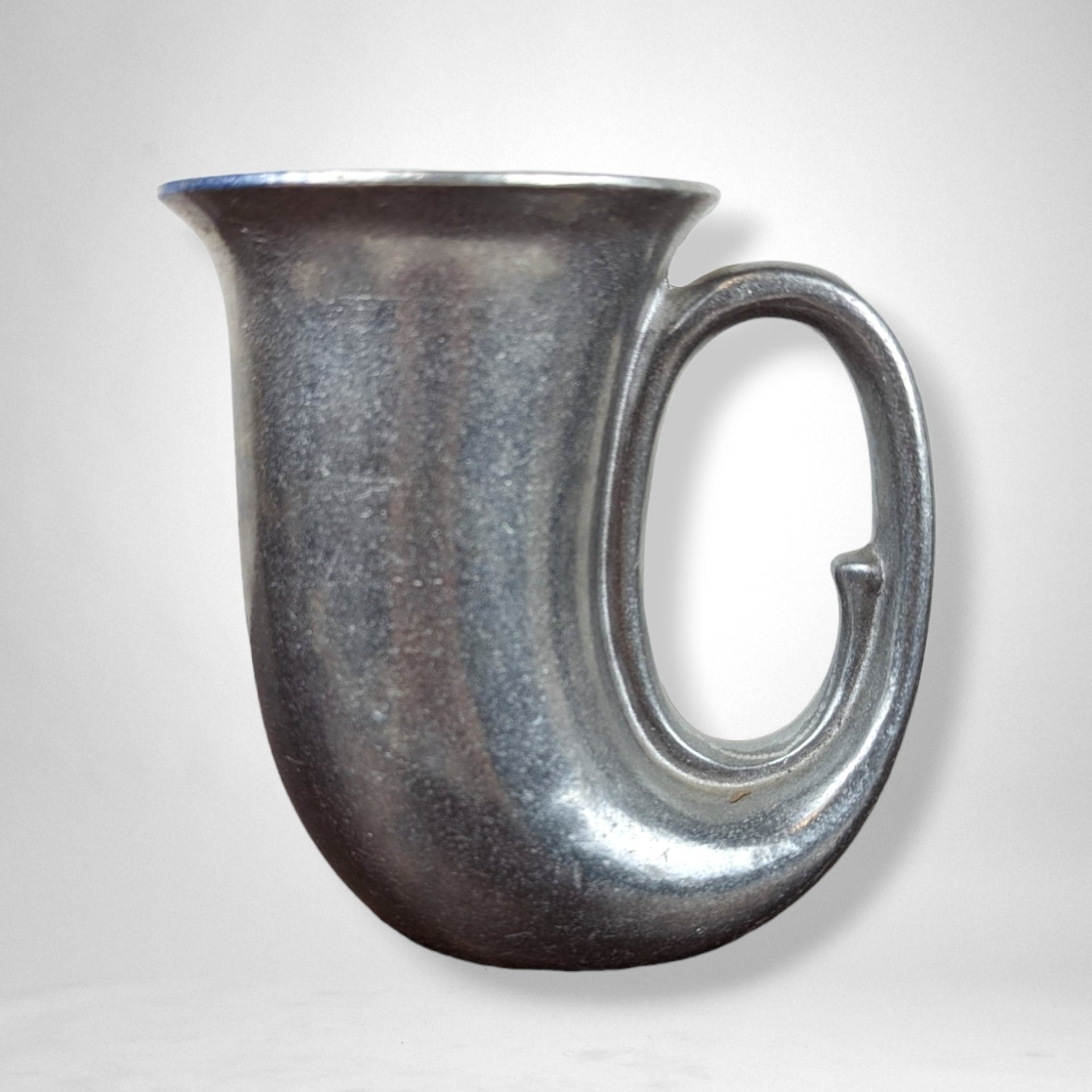 Vintage Pewter Tavern Horn Mug