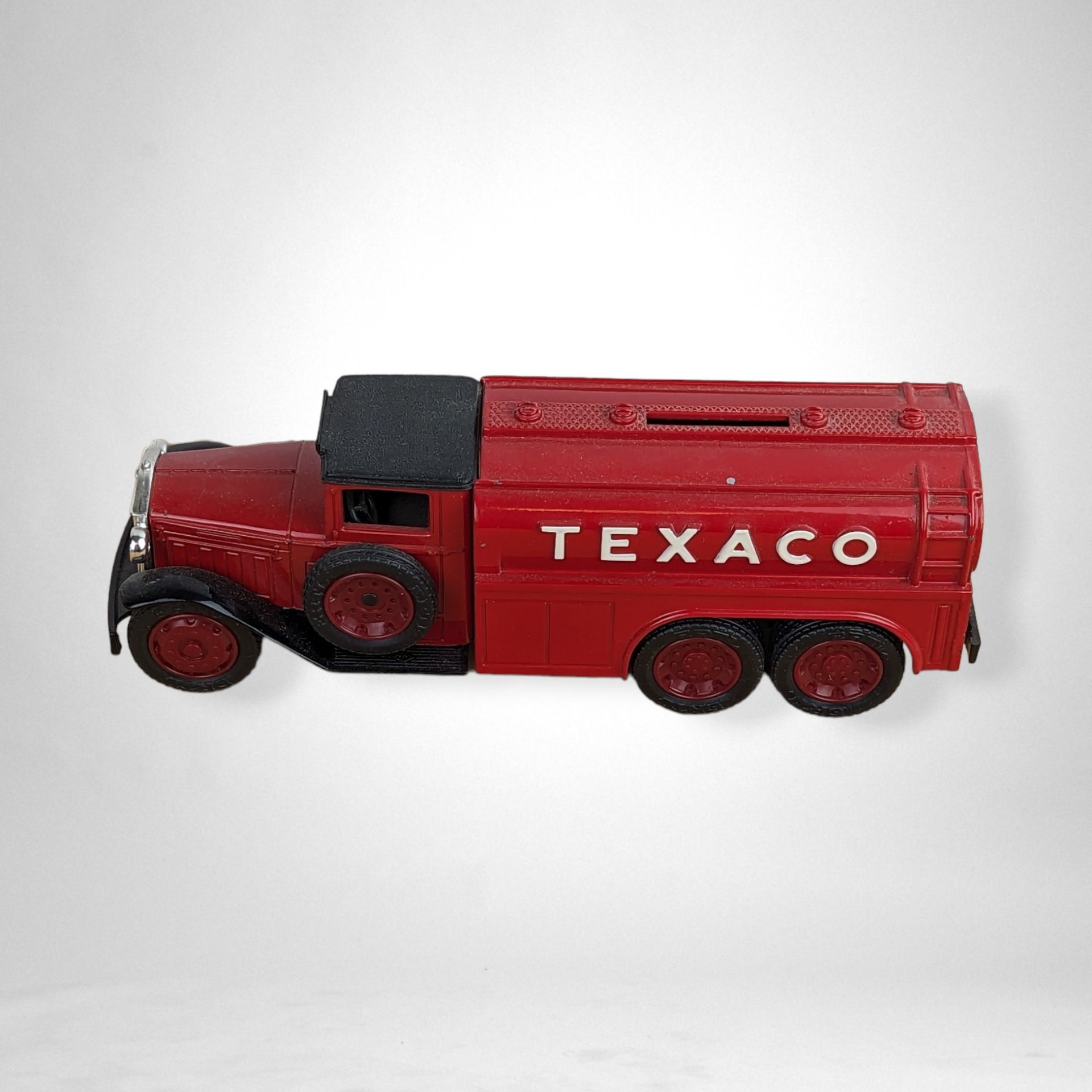 1990 ERTL Texaco Replica 1930 Diamond Fuel Tanker Locking Metal Bank - Vintage Collectible
