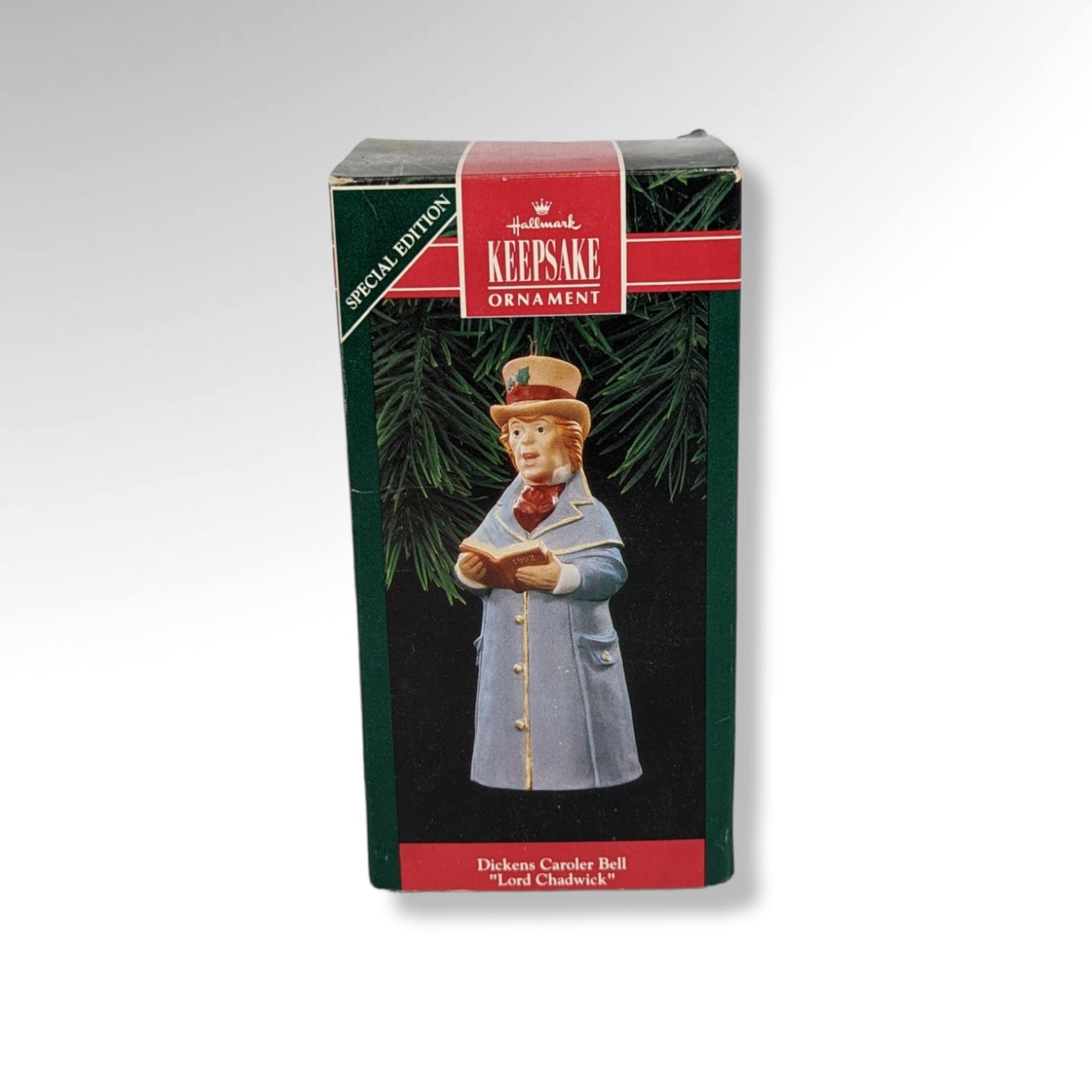 1992 Hallmark Keepsake Dickens Caroler Bell "Lord Chadwick" Ornament