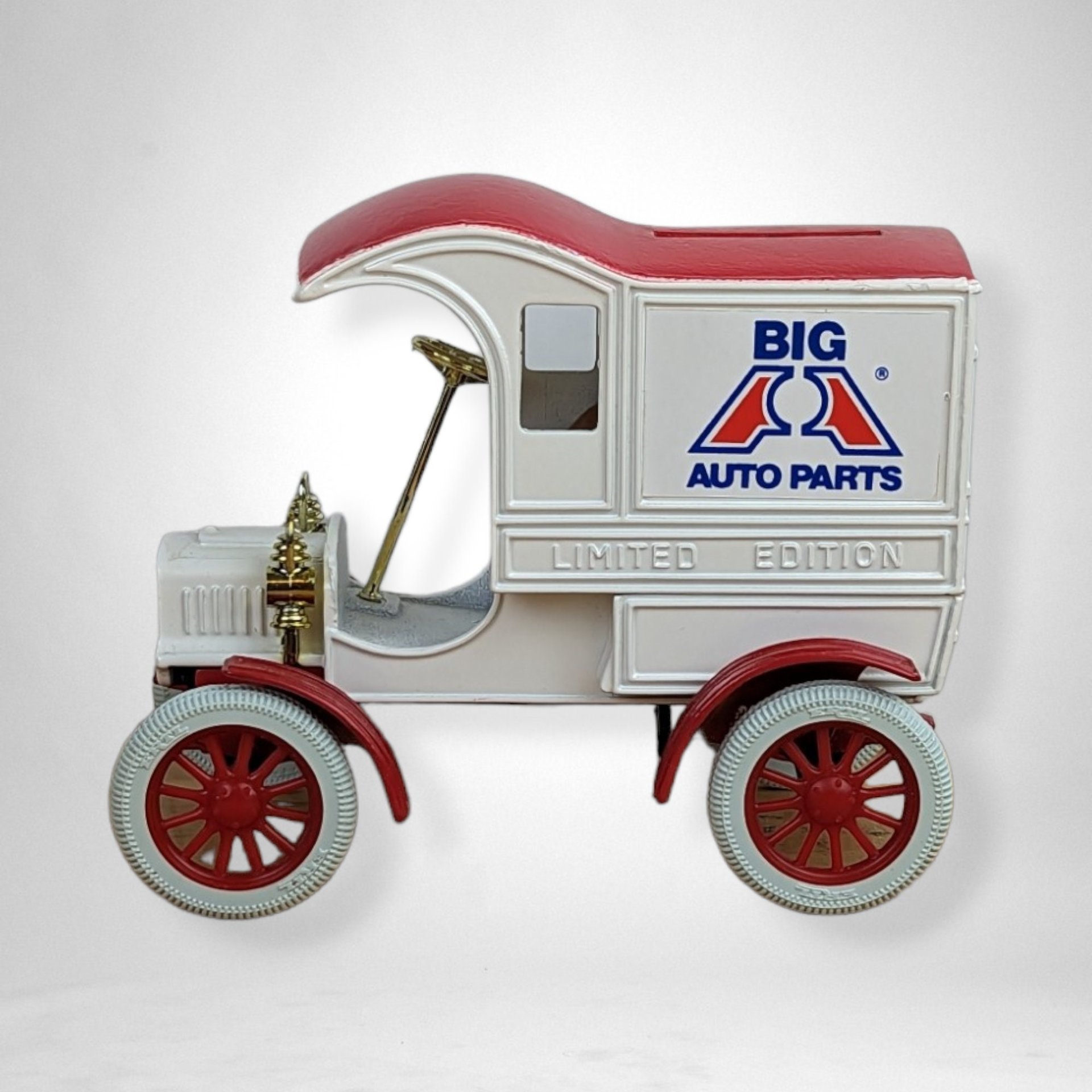 Vintage ERTL Big Auto Parts Replica 1905 Delivery Car Die Cast Bank
