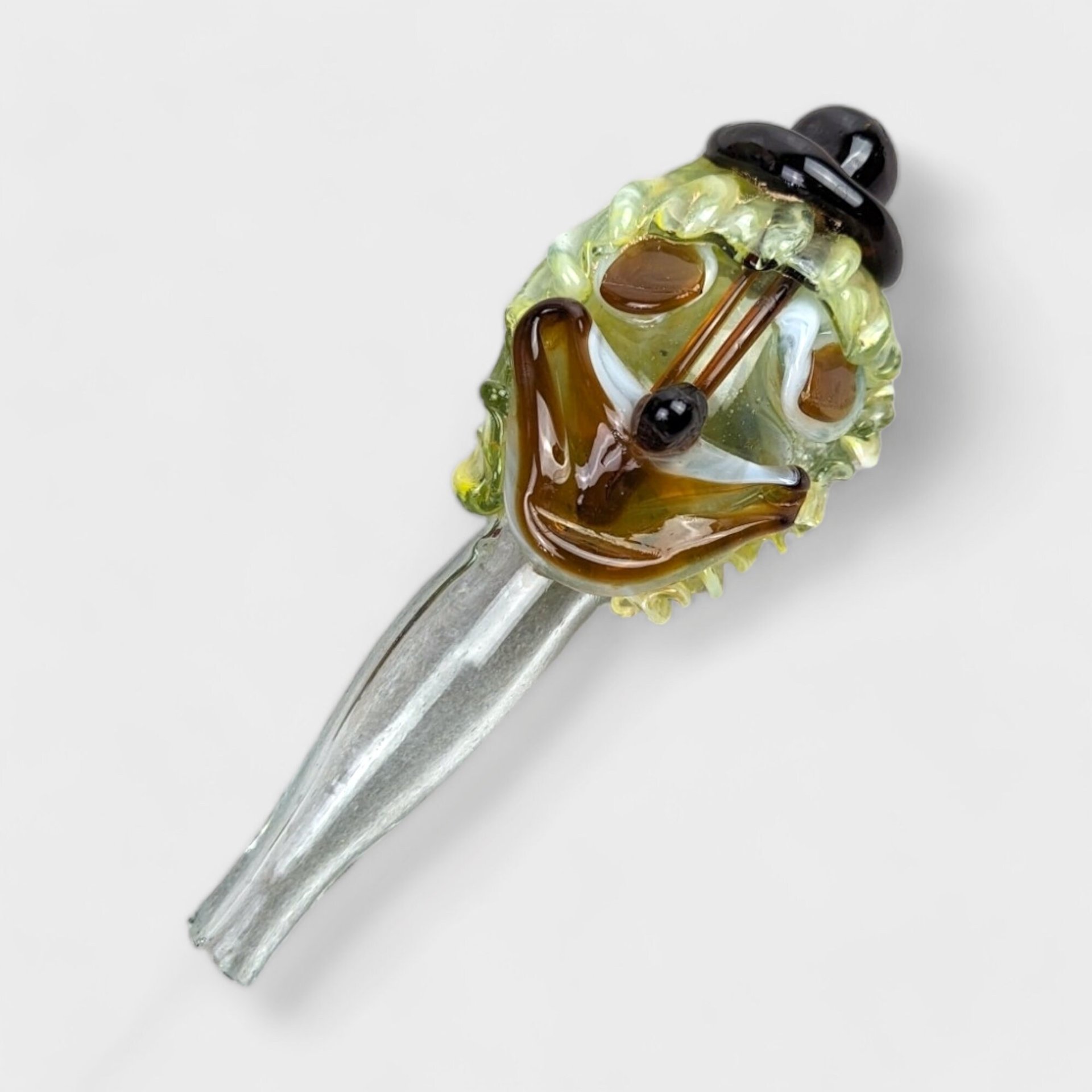 Vintage Art Glass Clown Decanter | 14" Tall | Whimsical Decor | Good Condition (Display Only)