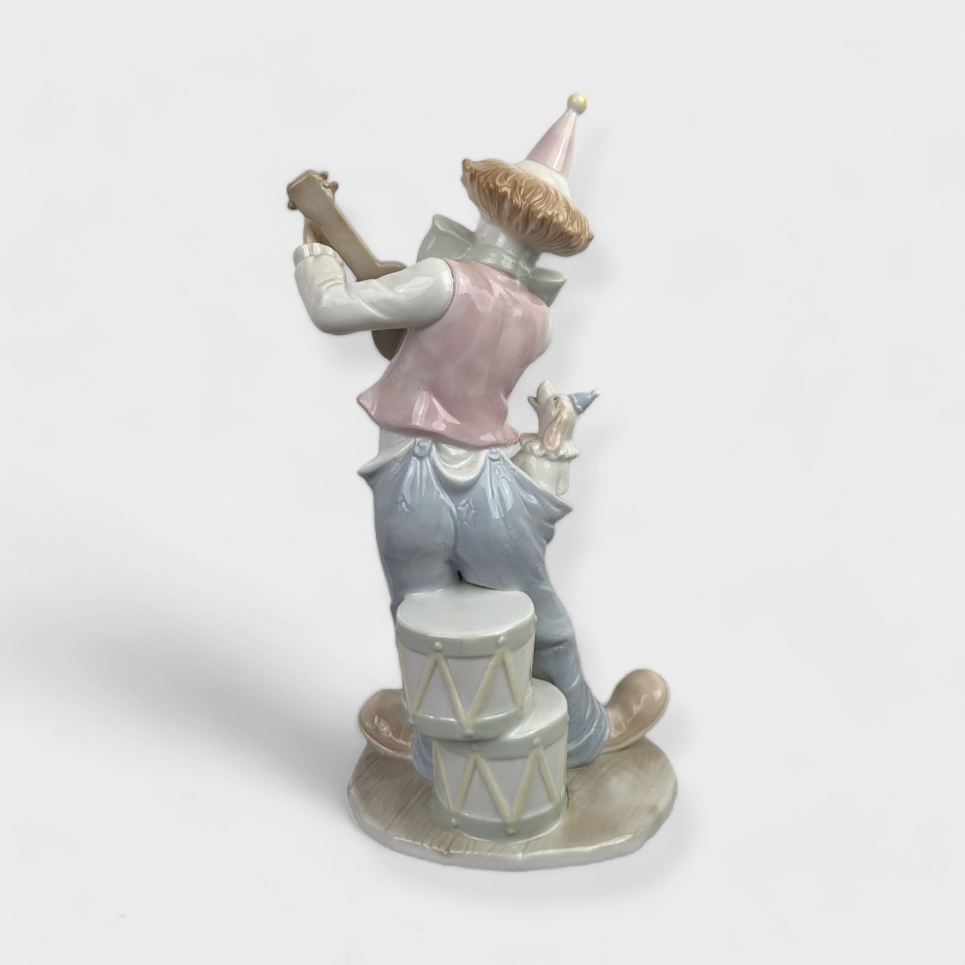 Vintage George Good 12" Porcelain Clown with Dog, Probably Not Haunted