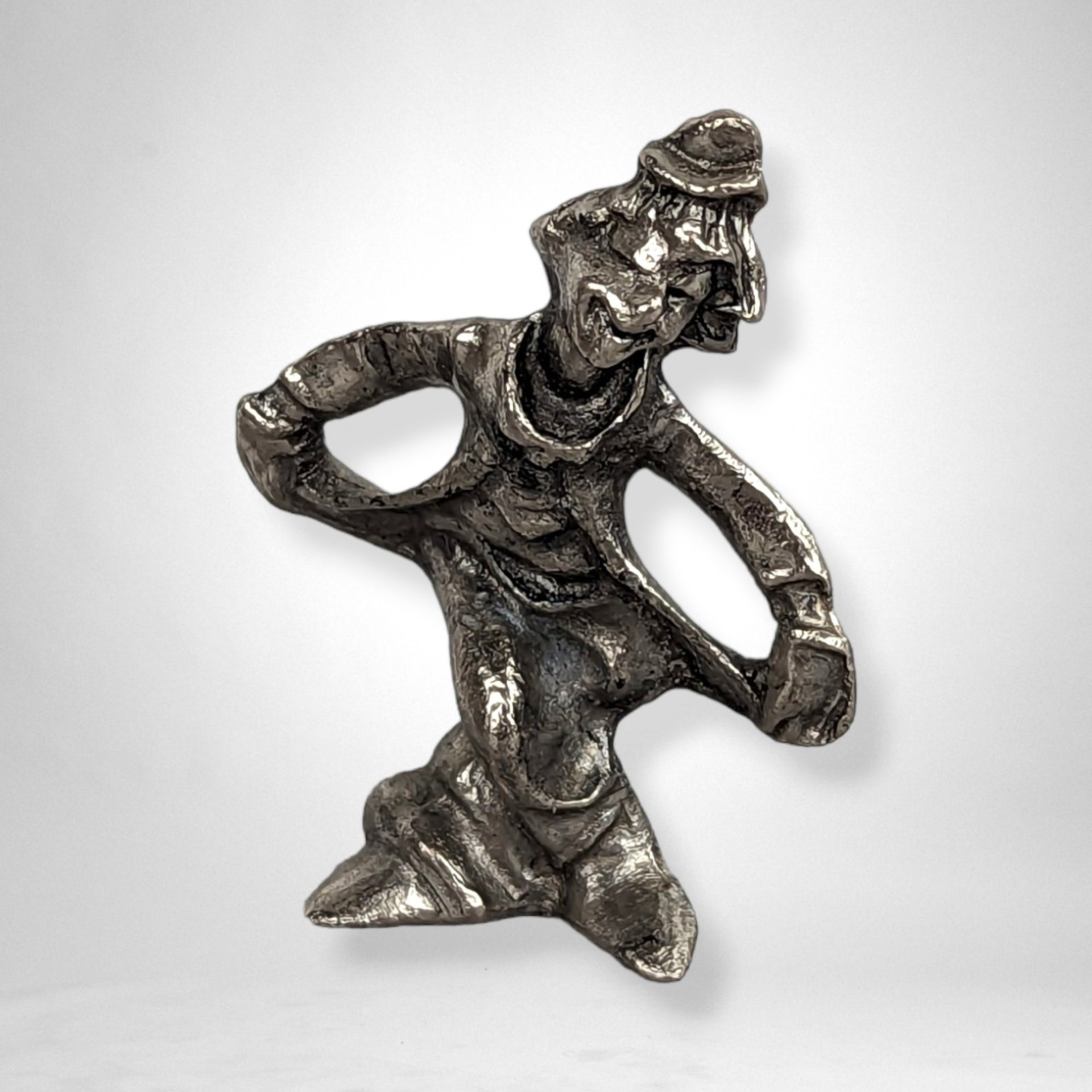 Charming Set of 3 Vintage Metal Clown Figurines - Whimsical Collectibles for Home Decor