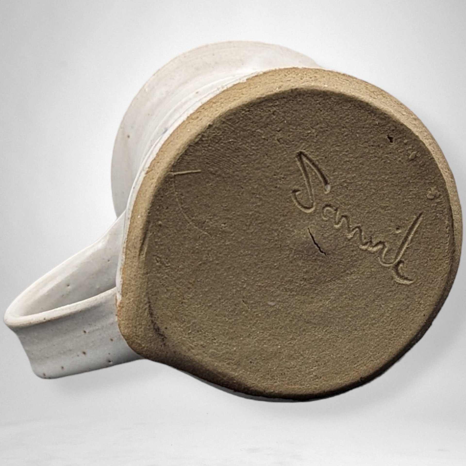 Pair of Handmade, Signed Pottery Mugs