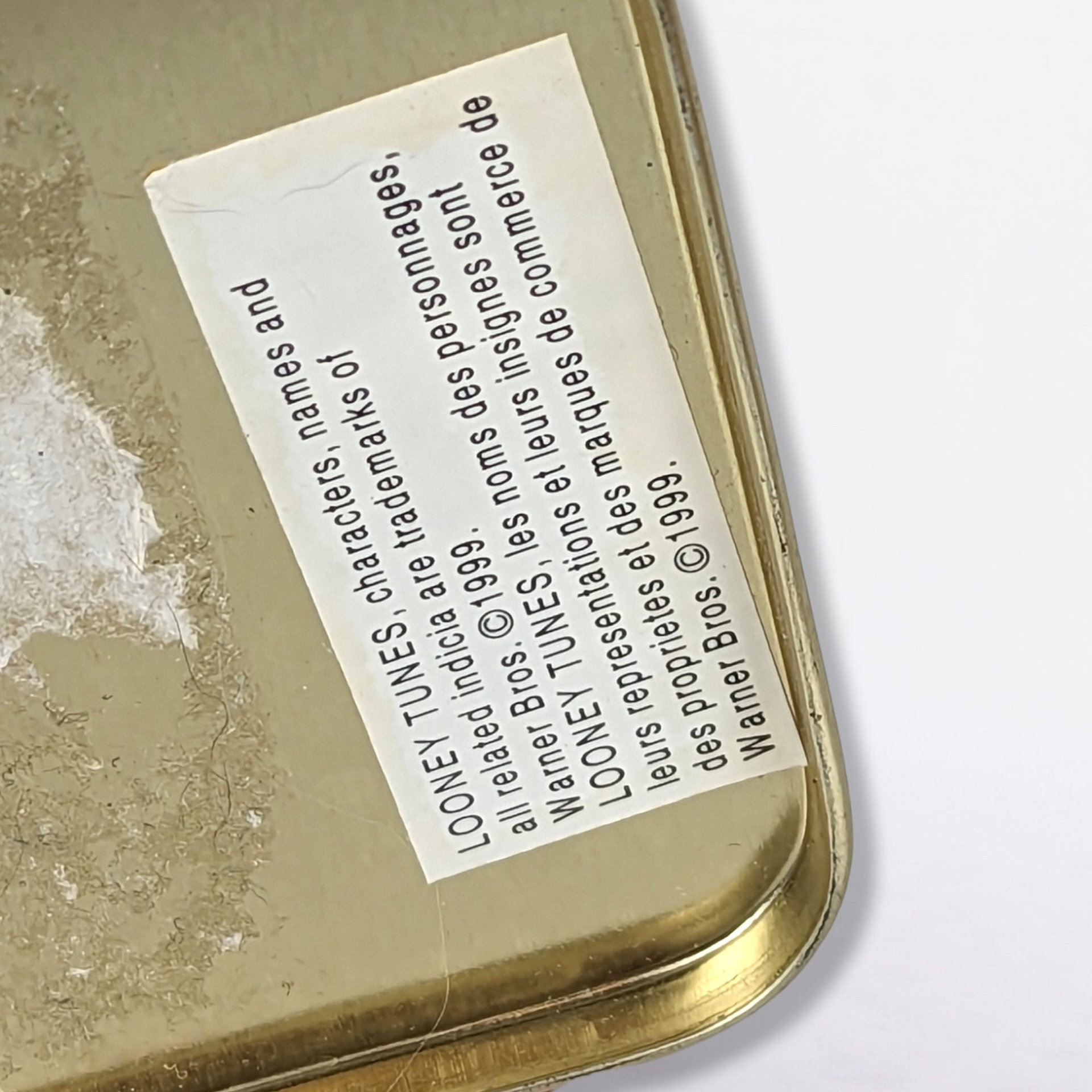 1999 Looney Tunes Train Metal Tin - Collectible Cartoon Tin Container