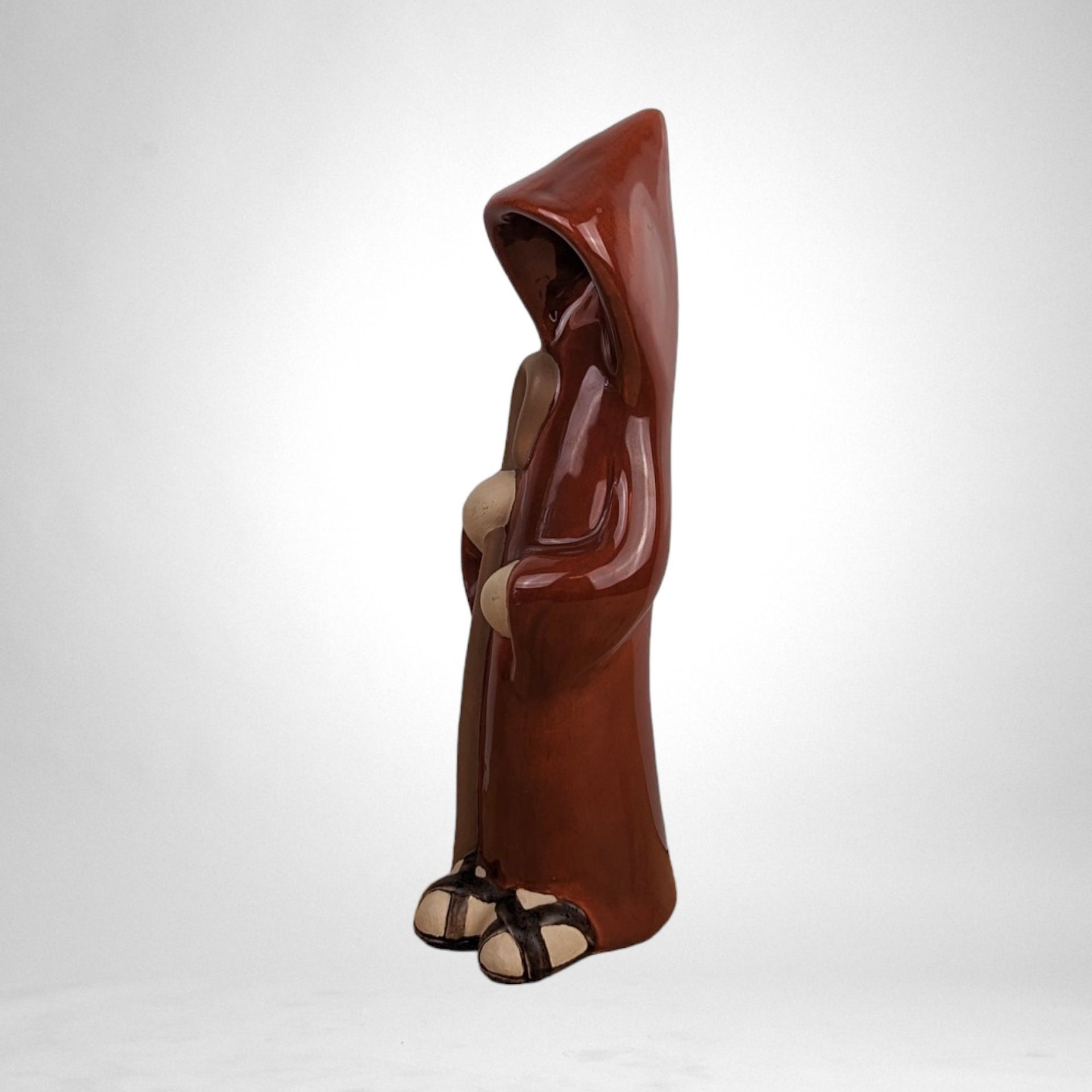 1972 Handmade Ceramic Monk Figurine