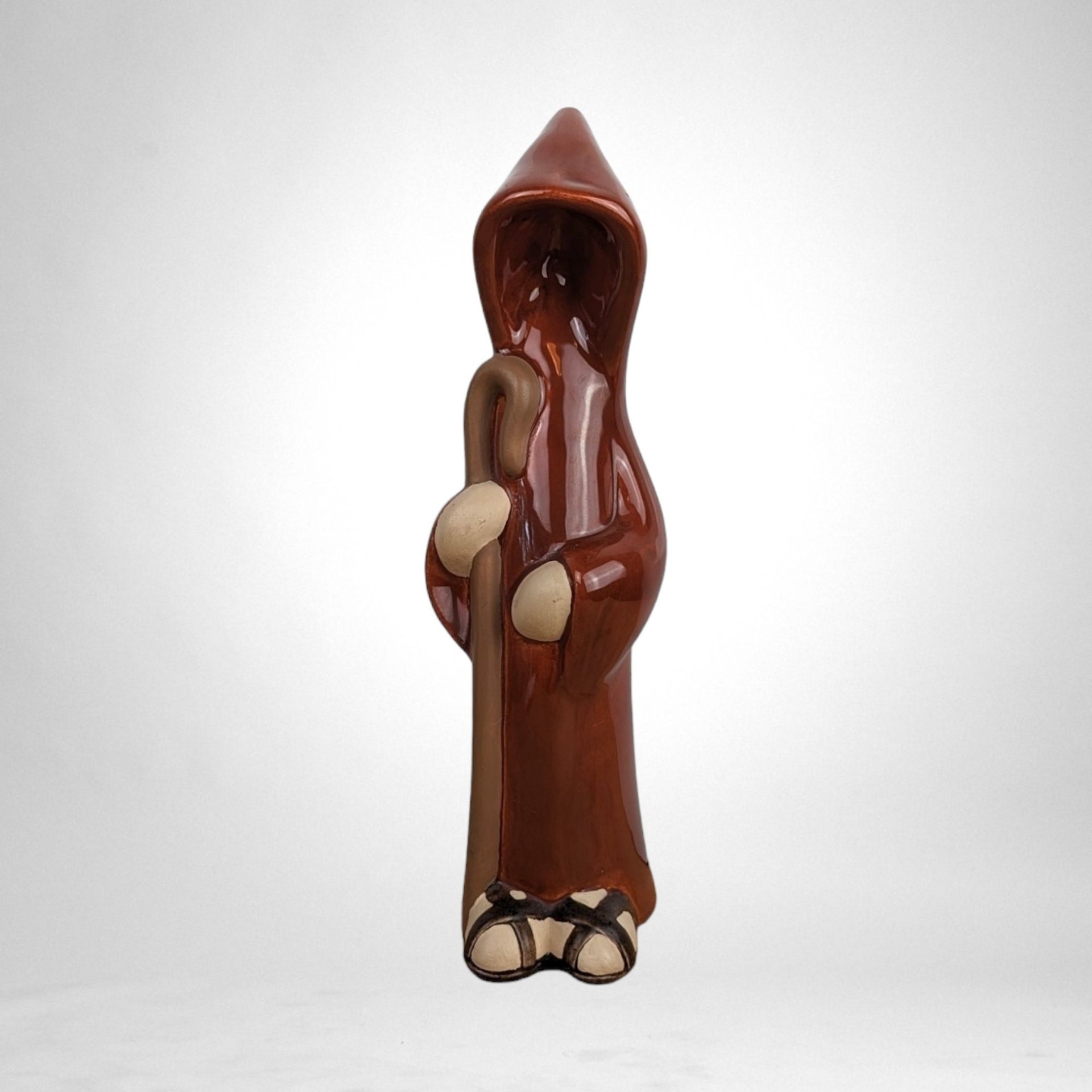 1972 Handmade Ceramic Monk Figurine