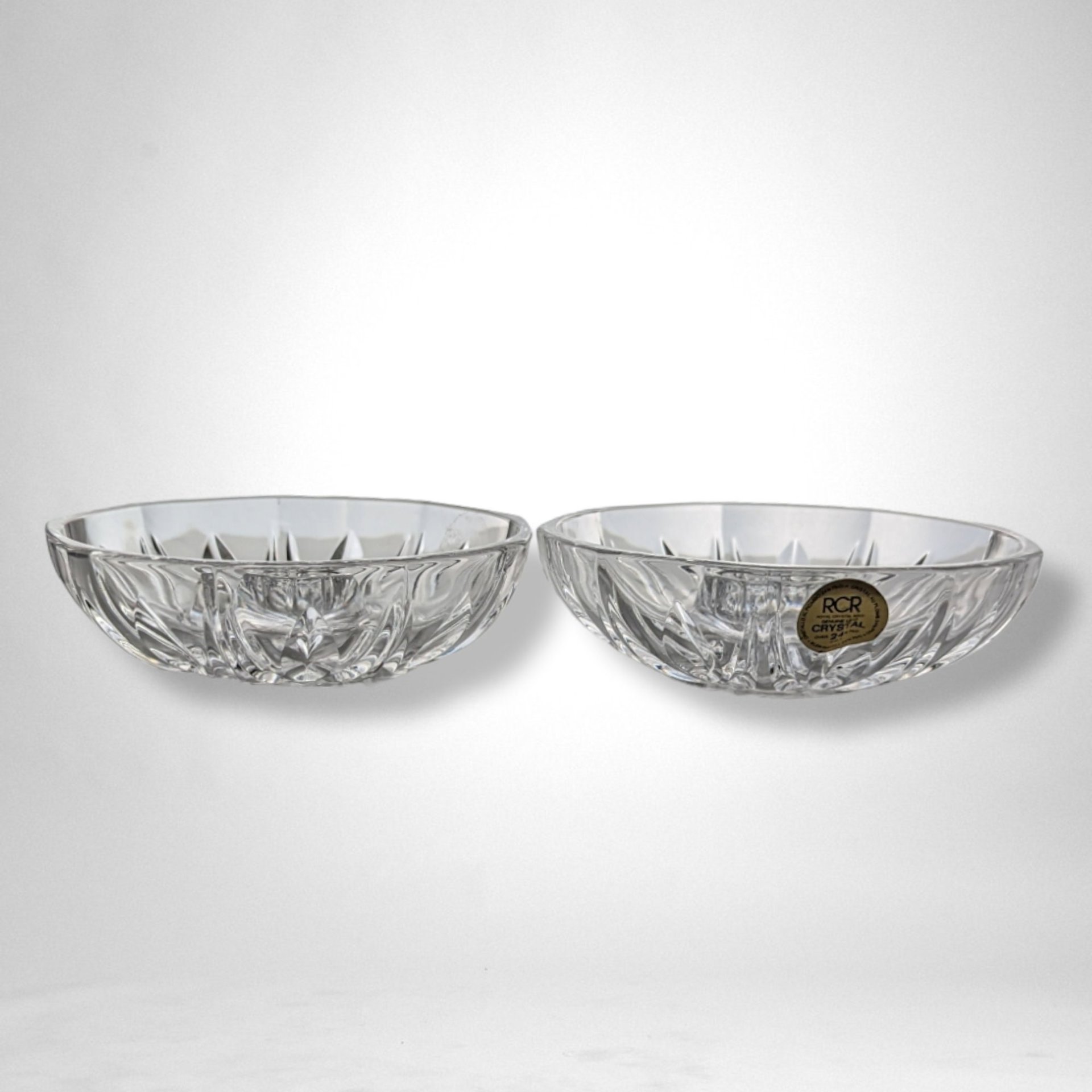 Pair of Royal Crystal Rock Tapered Candle Holders - Elegant Table Centerpieces