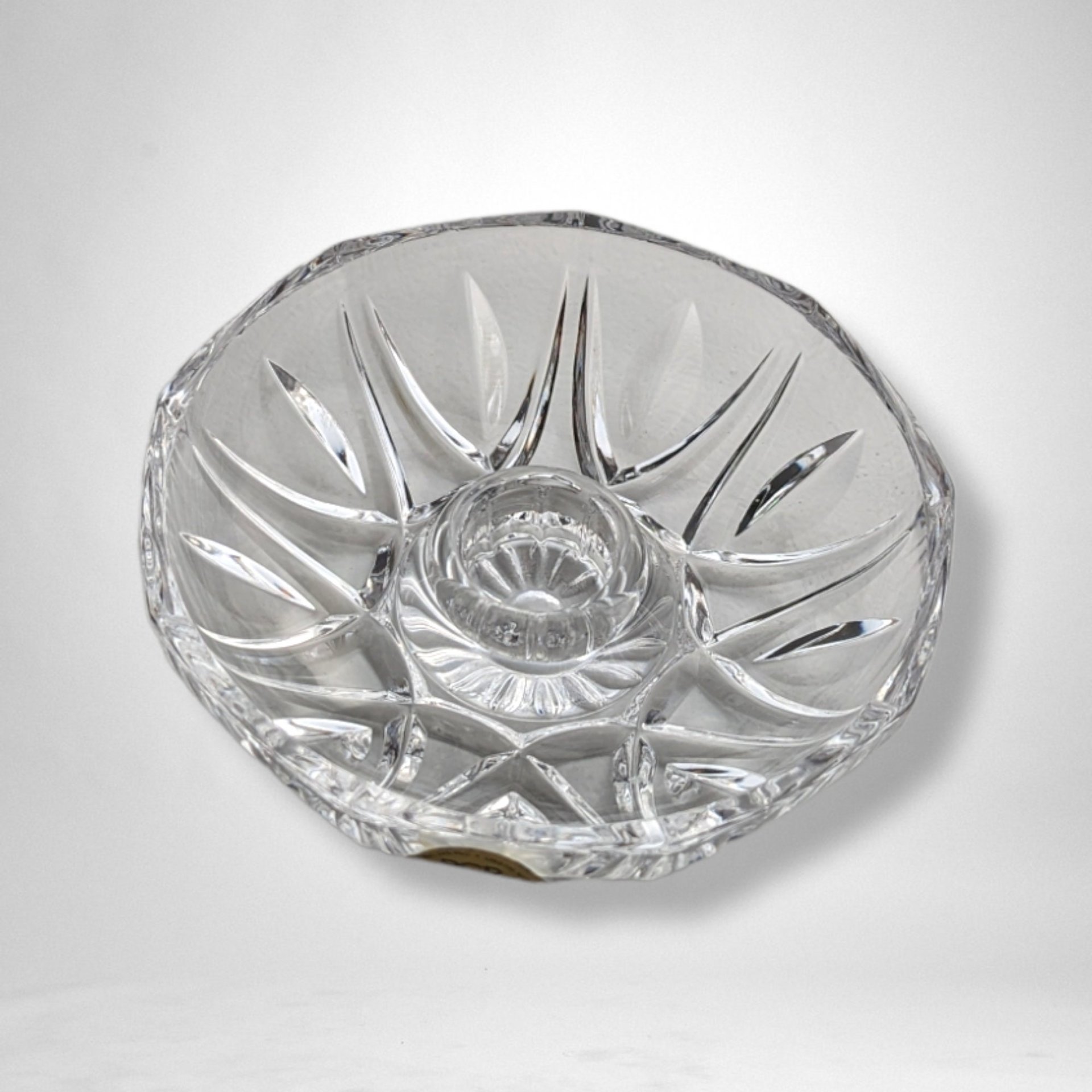 Pair of Royal Crystal Rock Tapered Candle Holders - Elegant Table Centerpieces