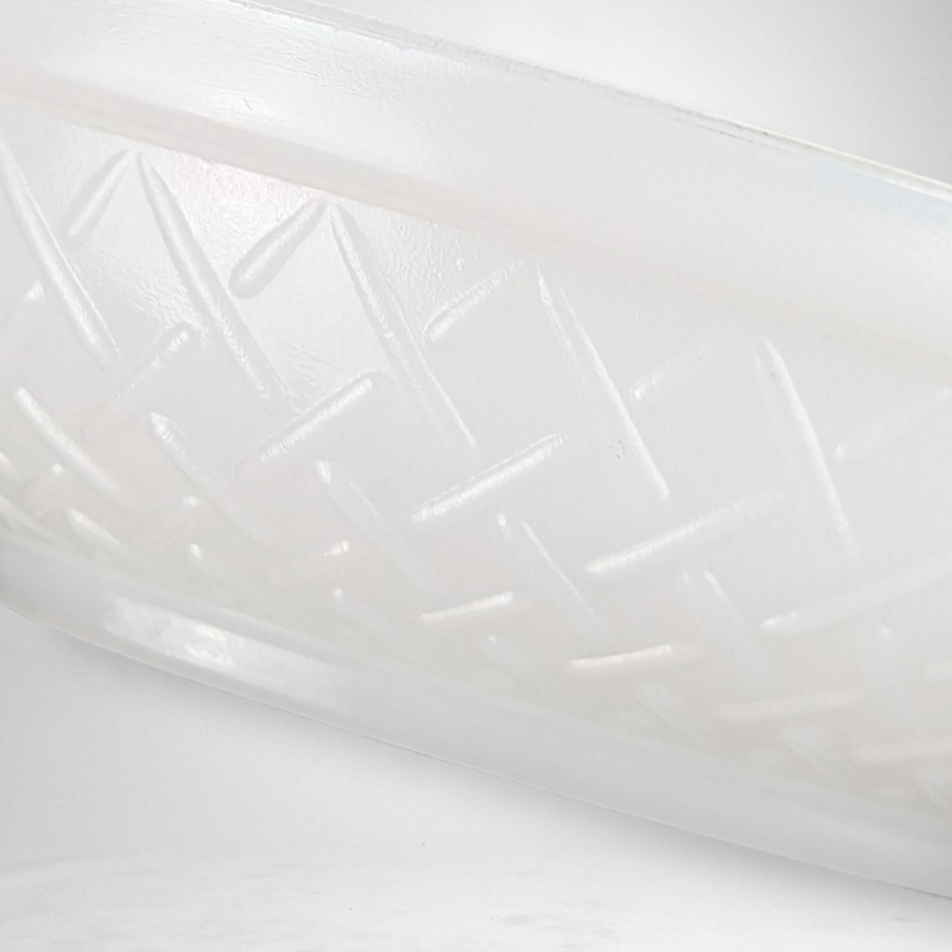 White Glass Hen on Nest Trinket Dish