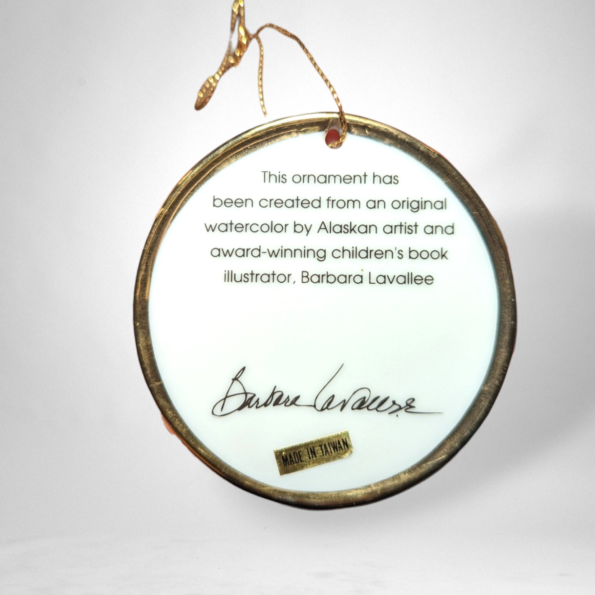 Eskimo Girl & Dog Ornament by Barbara Lavallee