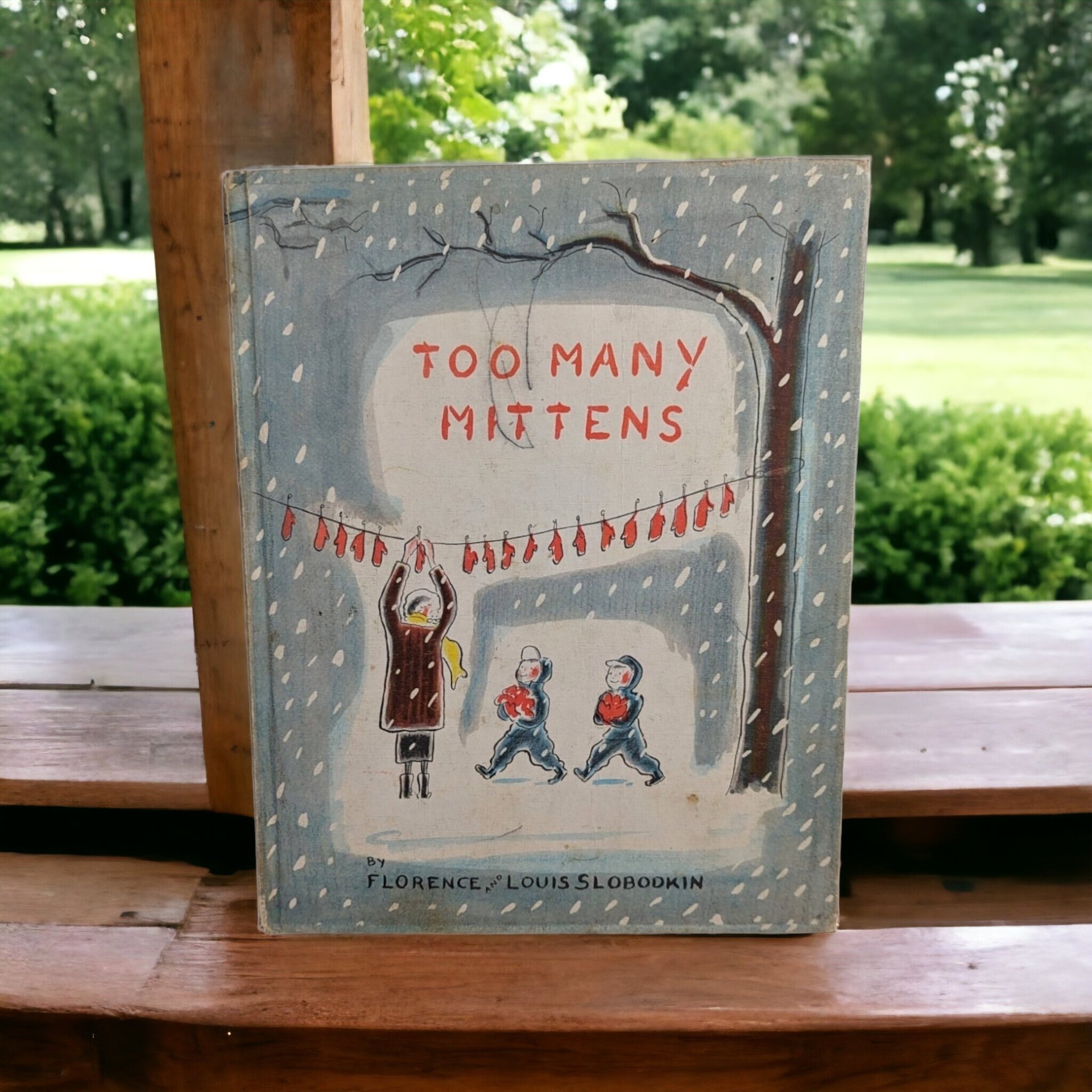 Charming Vintage Children's Book: 'Too Many Mittens' by Florence and Louis Slobodkin - Timeless Tale of Whimsy