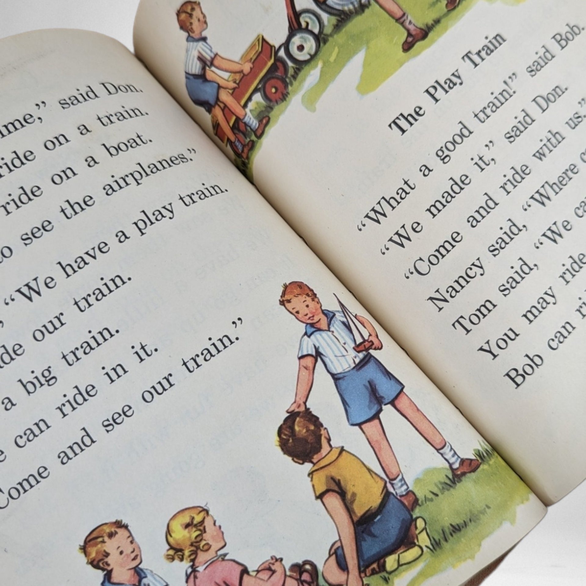 Vintage 1947 'At Play Easy Growth in Reading' Children's Book 