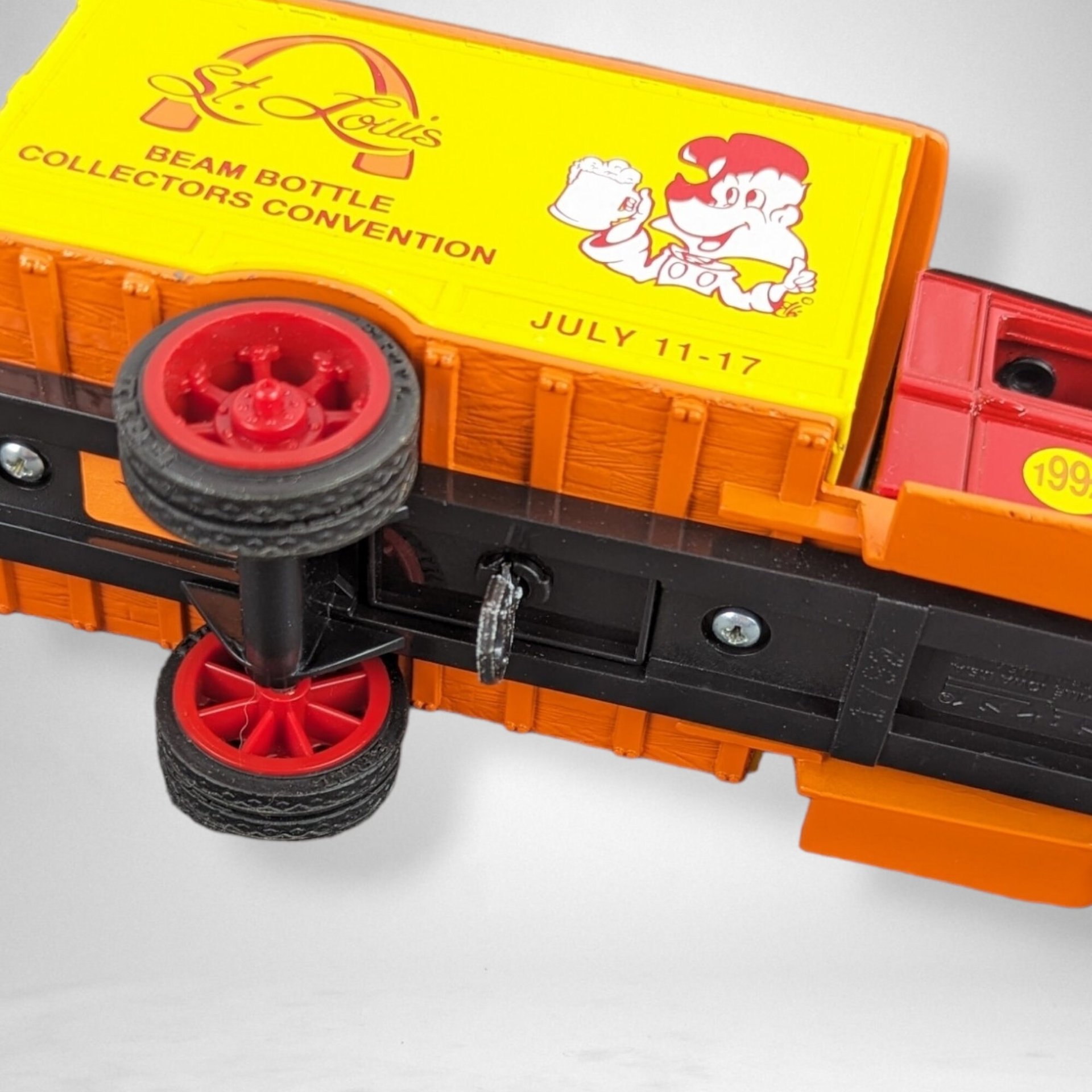 Collectible 1990 ERTL 1931 Hawkeye Truck Die Cast Bank with Jim Beam