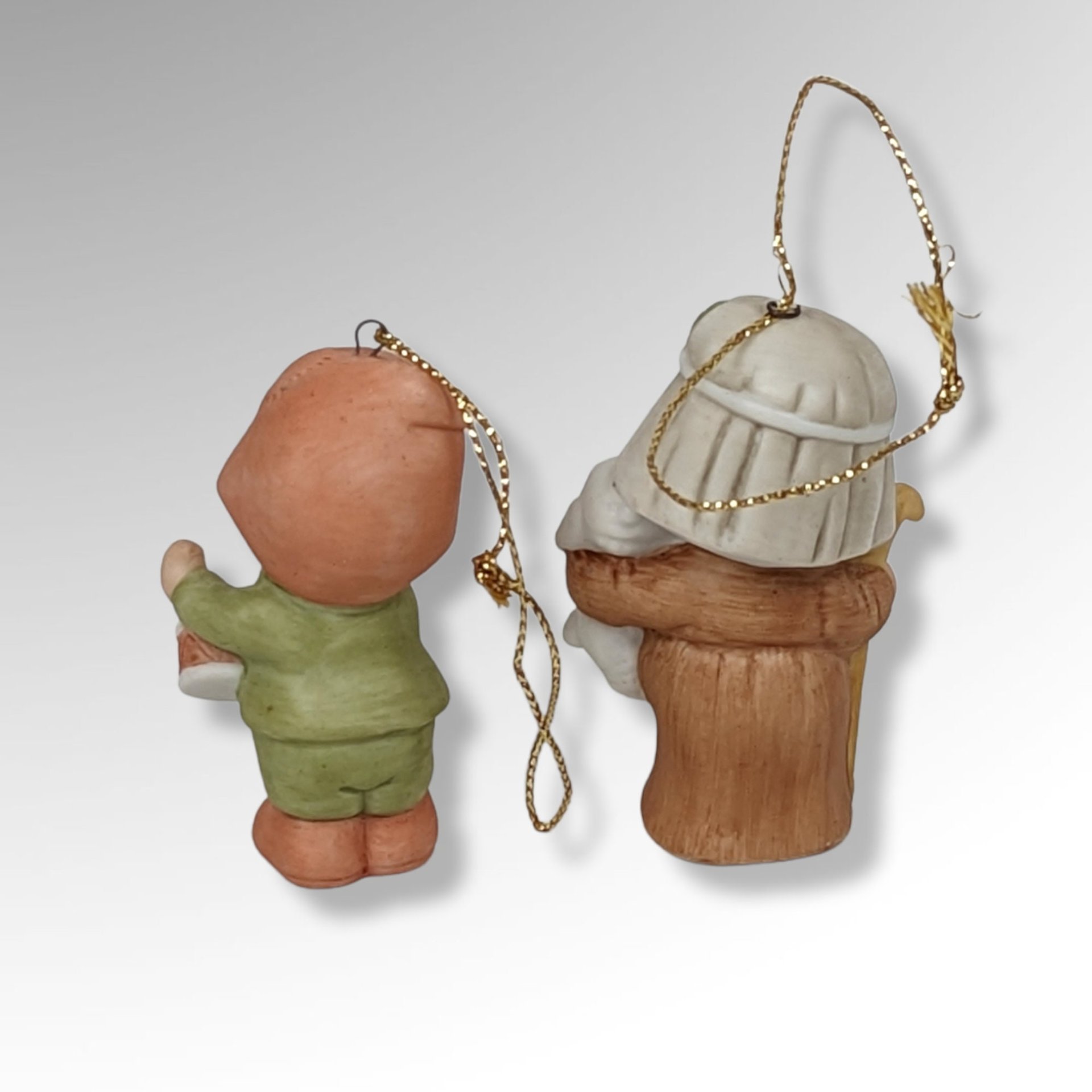 Pair of 1984 Gorham Little Shepard and Drummer Boy Ornaments