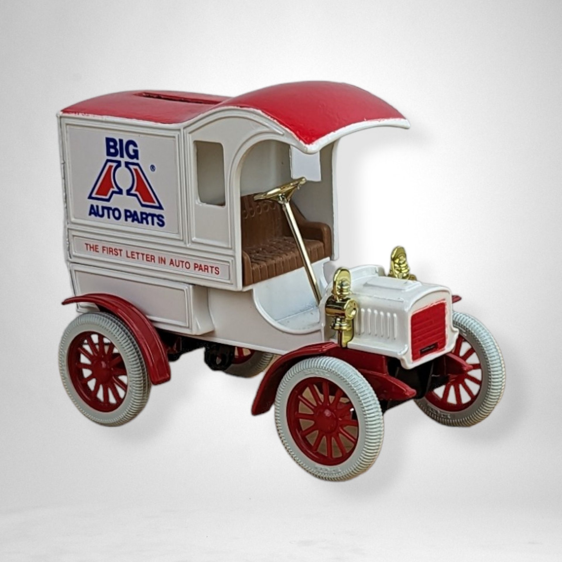 Vintage ERTL Big Auto Parts Replica 1905 Delivery Car Die Cast Bank