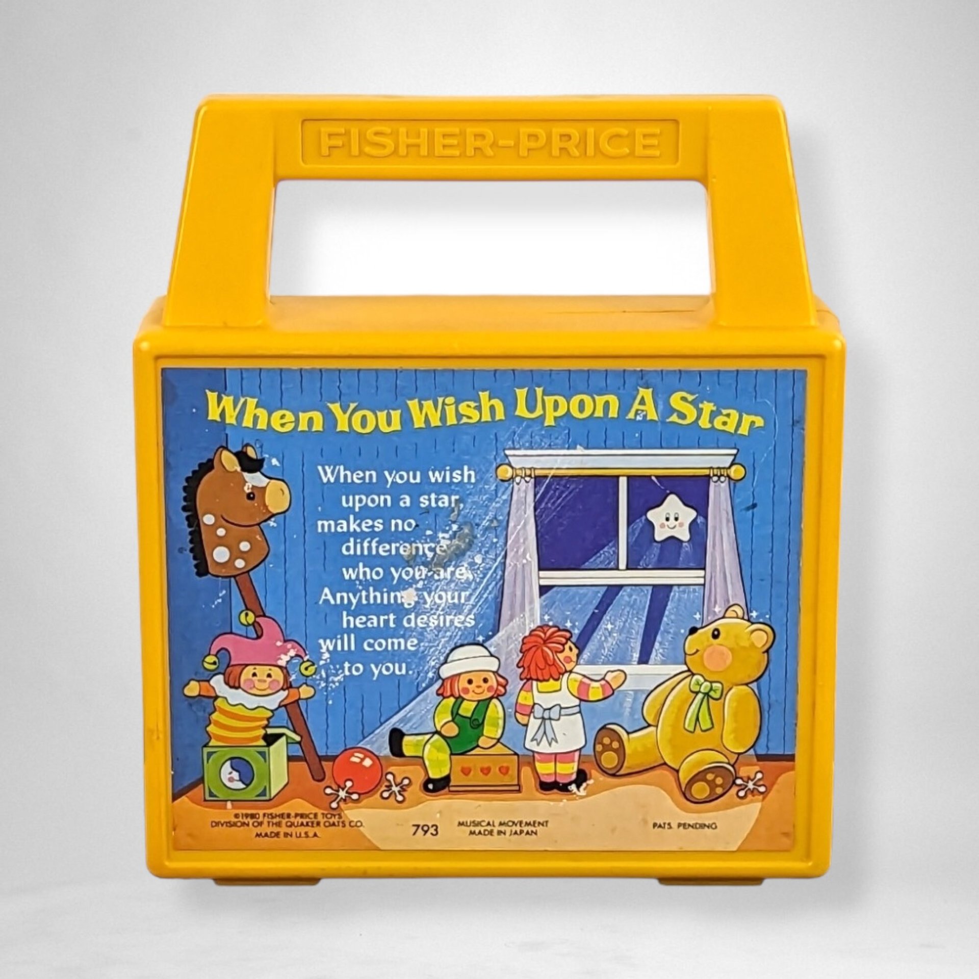 Vintage 1980 Fisher Price Toy Radio - Musical Magic When You Wish Upon a Star