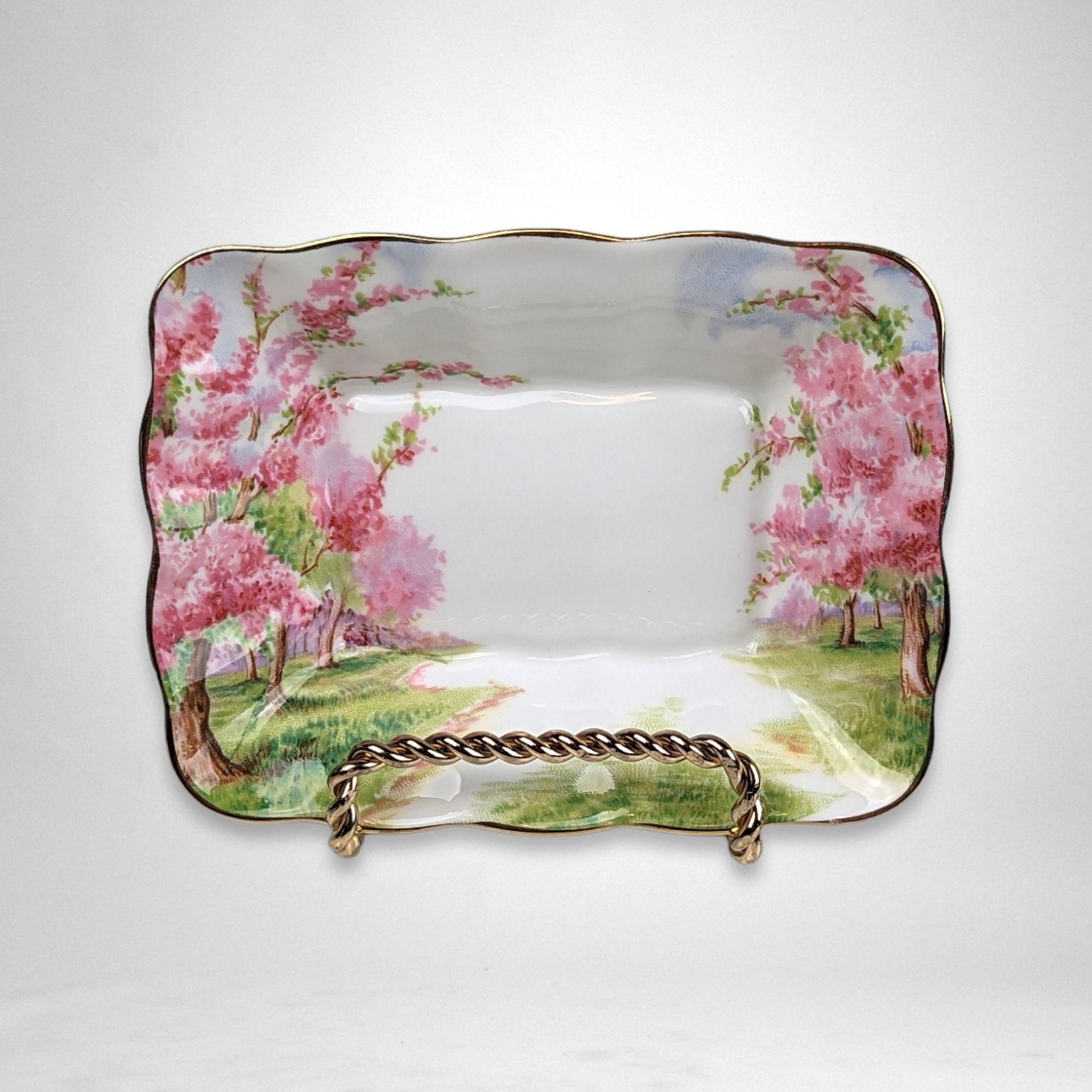 Royal Albert Blossom Time Rectangle 5" Sweet Meat/Trinket Dish: Elegant Floral Decor