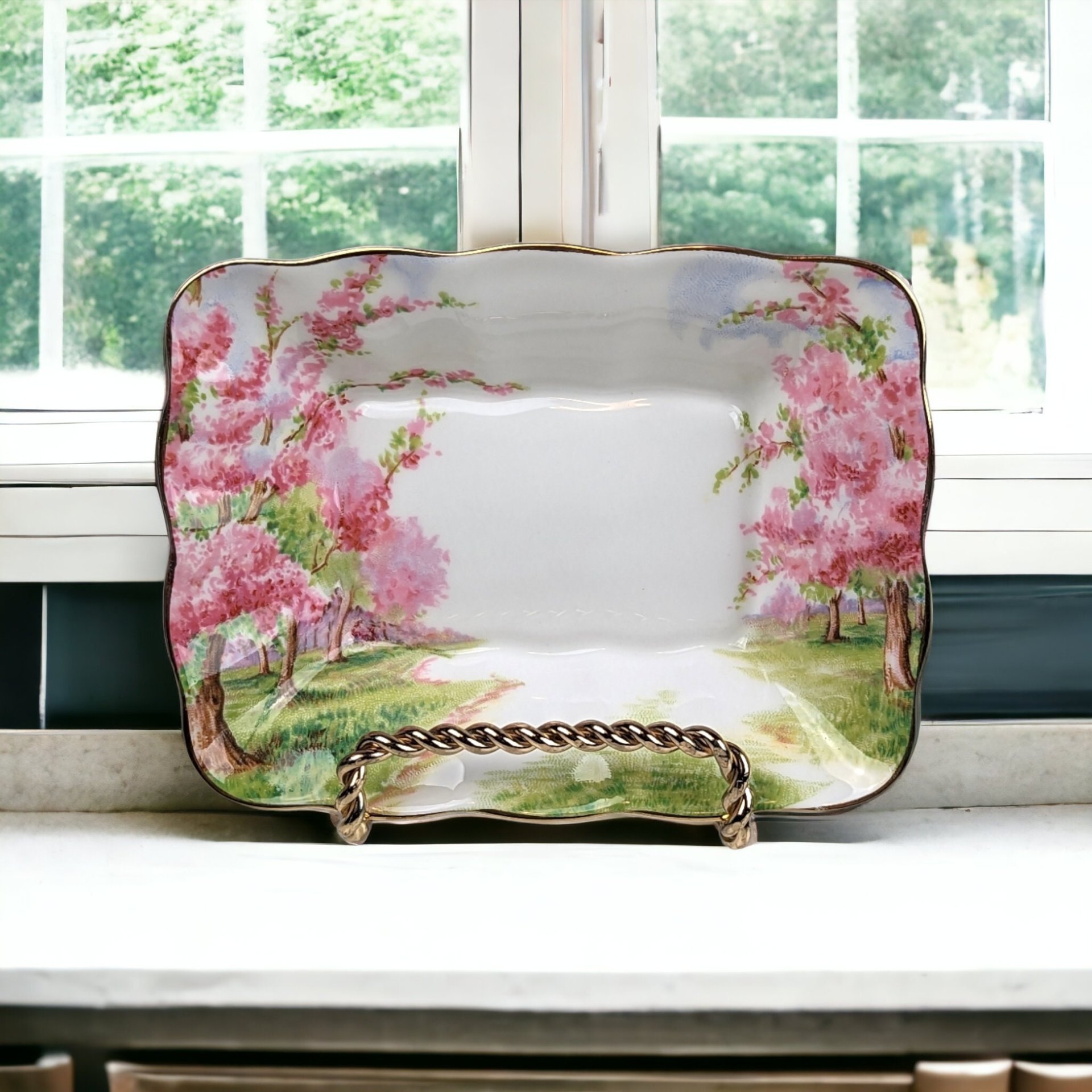 Royal Albert Blossom Time Rectangle 5" Sweet Meat/Trinket Dish: Elegant Floral Decor