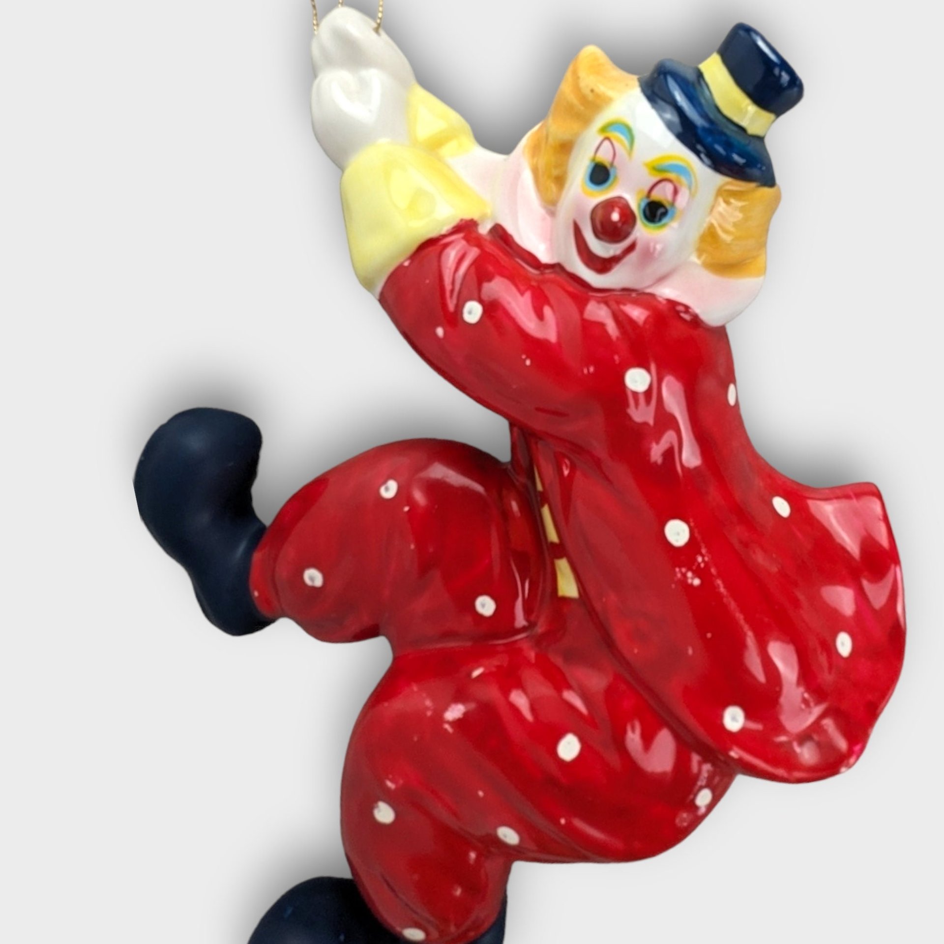 Vintage Ceramic Clown Wall Hanging | Balloons | Whimsical Decor | Very Good Condition