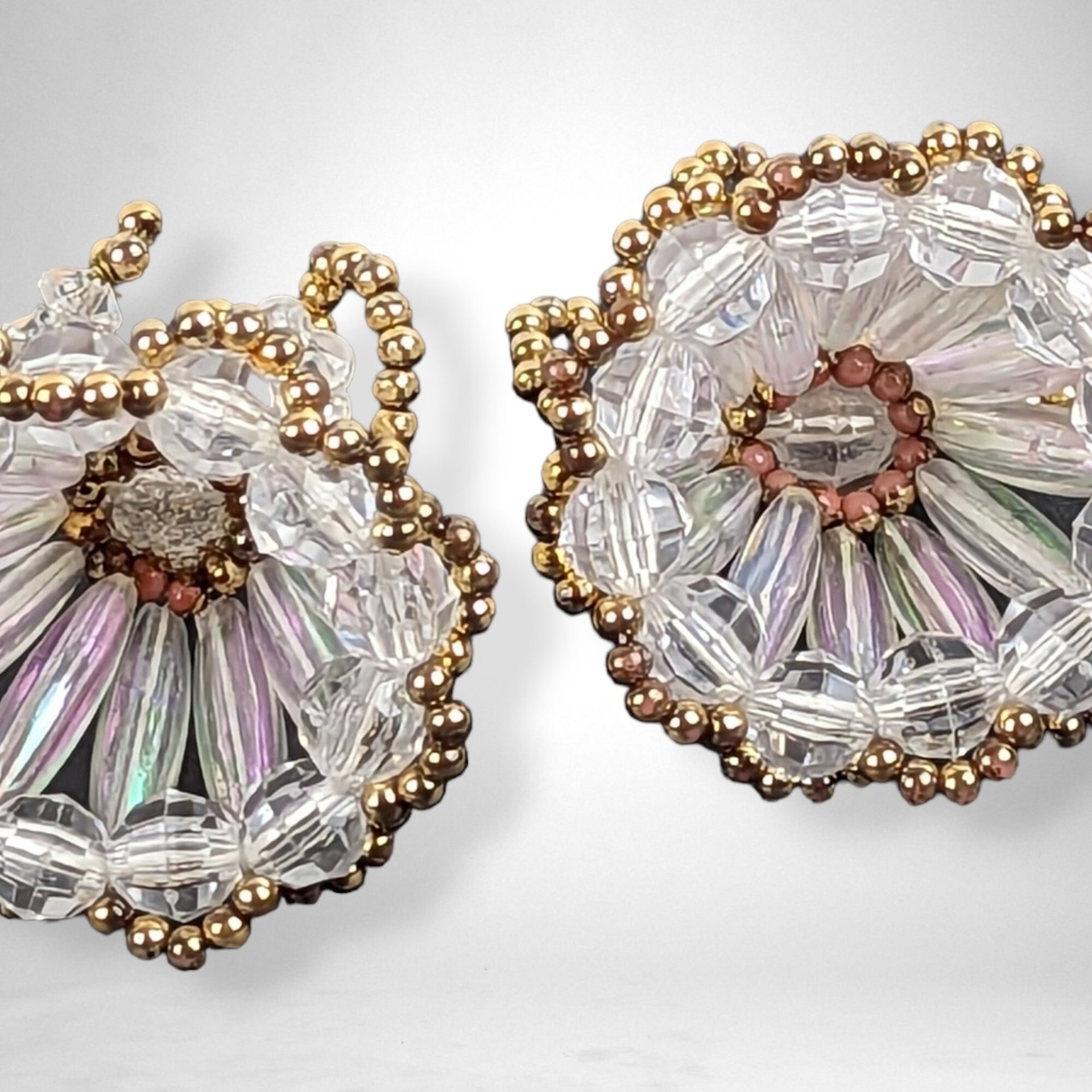 Pair of Handmade Beaded Angel Ornaments – Heavenly Holiday Decor