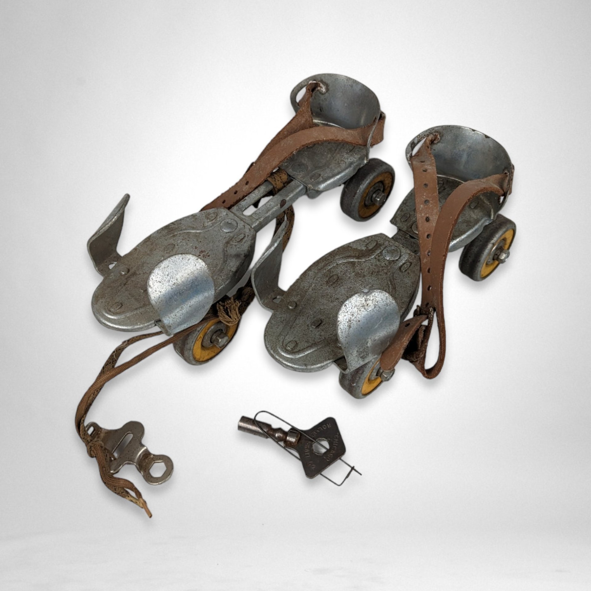Vintage Wards Hawthorne Adjustable Metal Roller Skates - Retro Skating Nostalgia