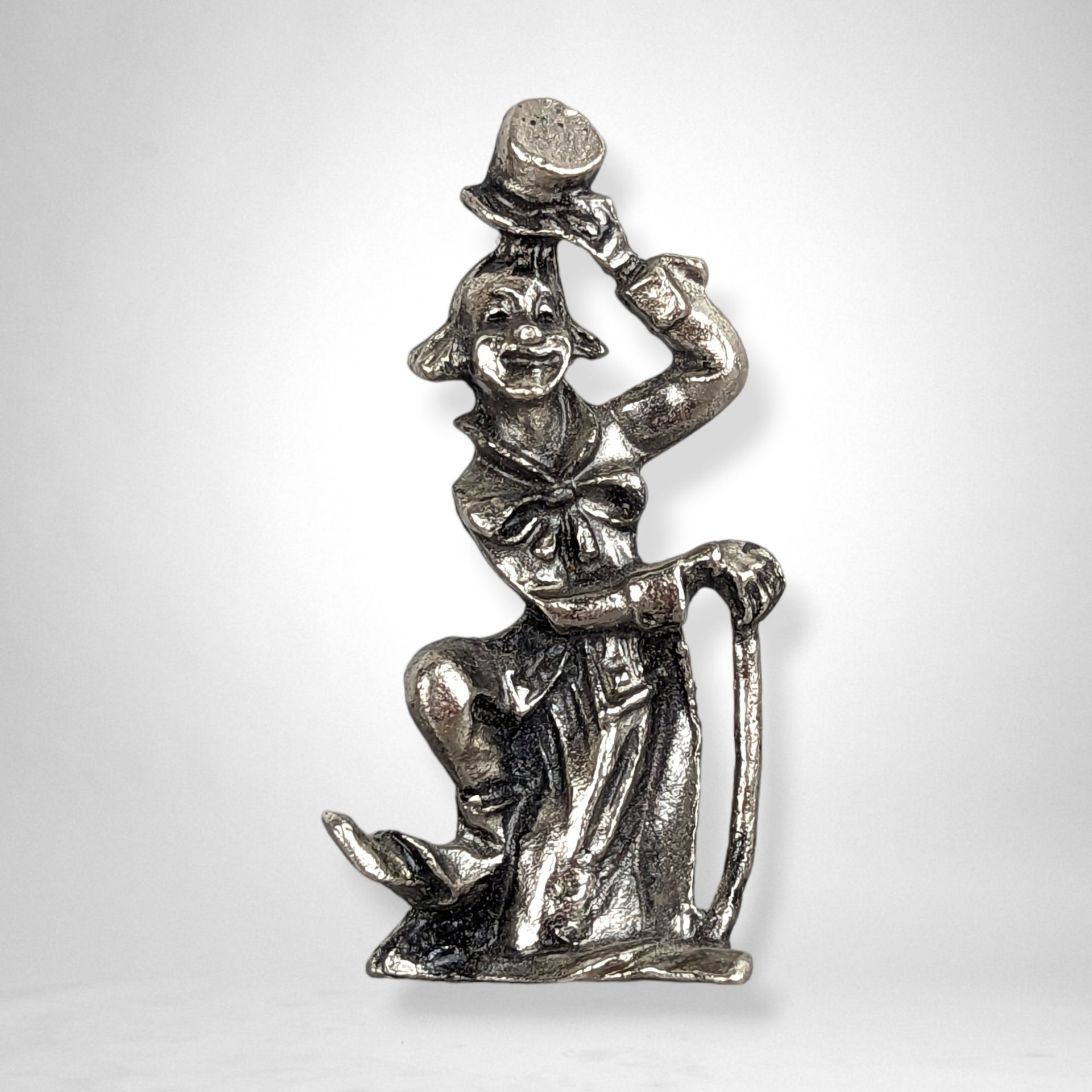 Charming Set of 3 Vintage Metal Clown Figurines - Whimsical Collectibles for Home Decor