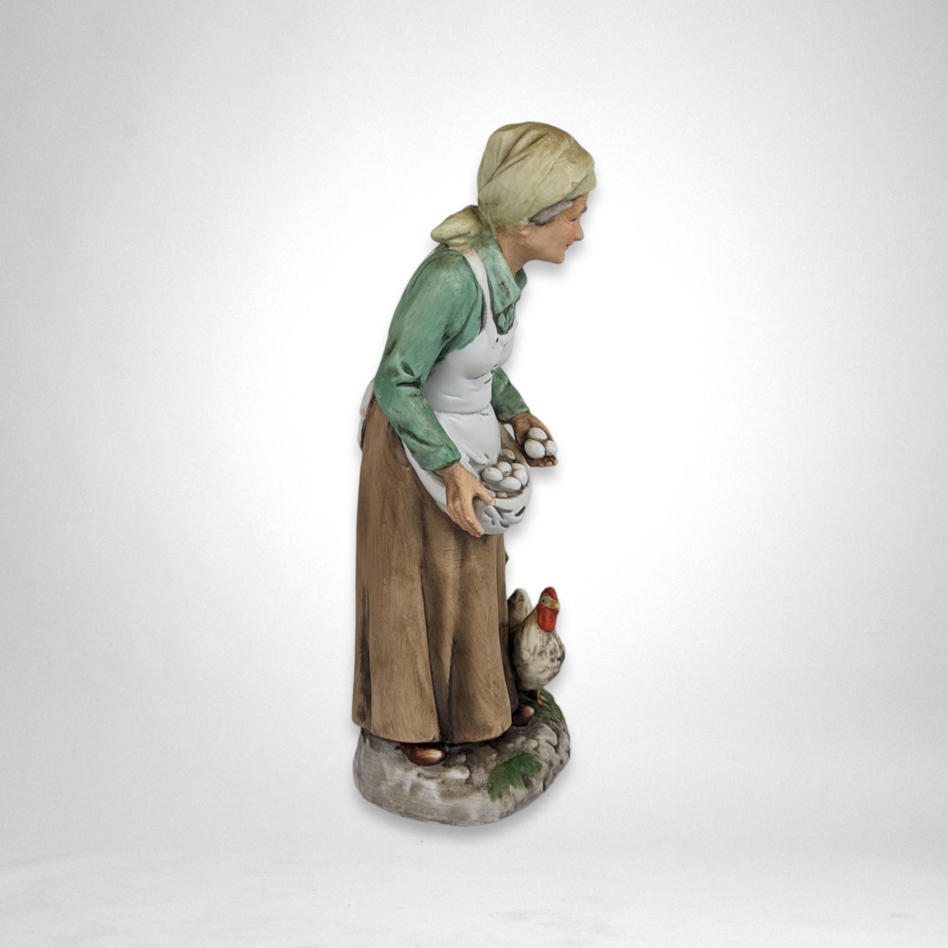 Homco Farmer Woman Figurine 1434 - Vintage Country Charm