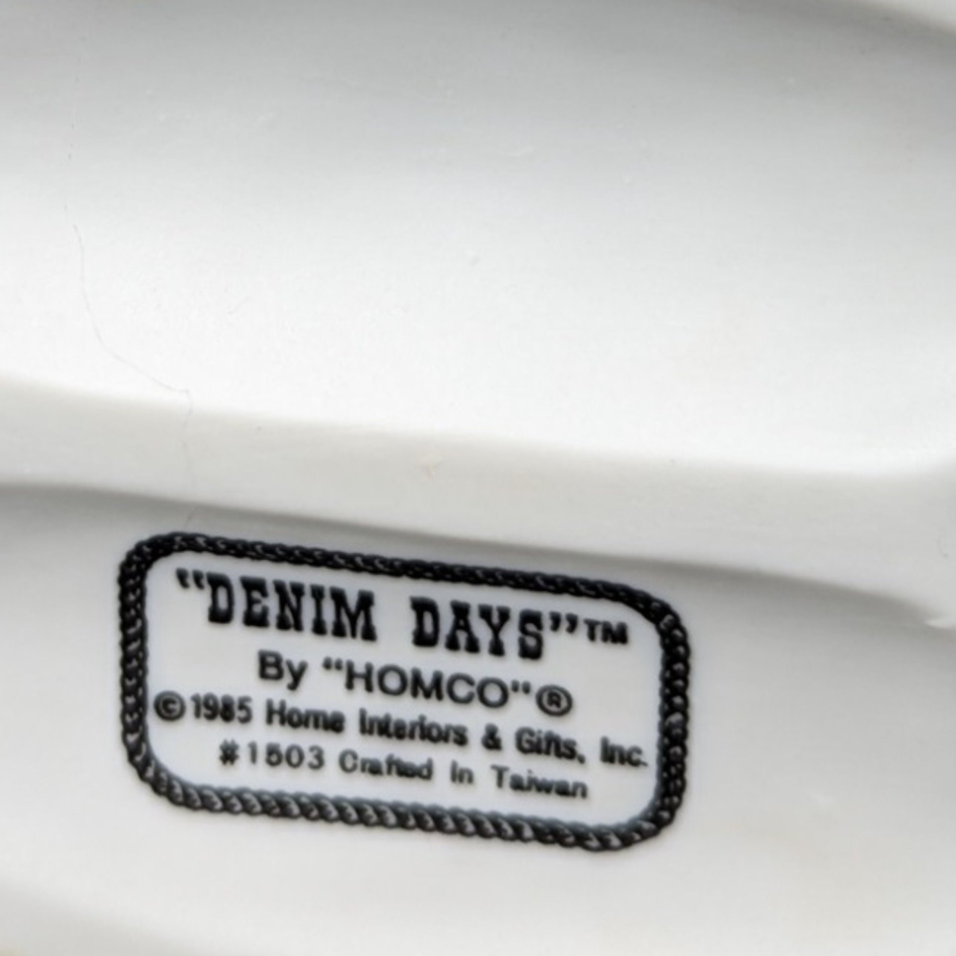 1980s Homco Denim Days Ceramic Figurine: Your Choice of Nostalgic Collectibles