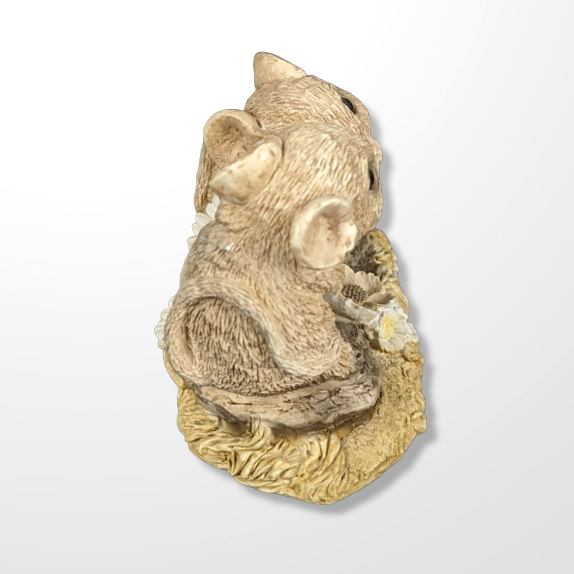 Vintage Stone Critters Mouse Couple Figurine - #SC-381