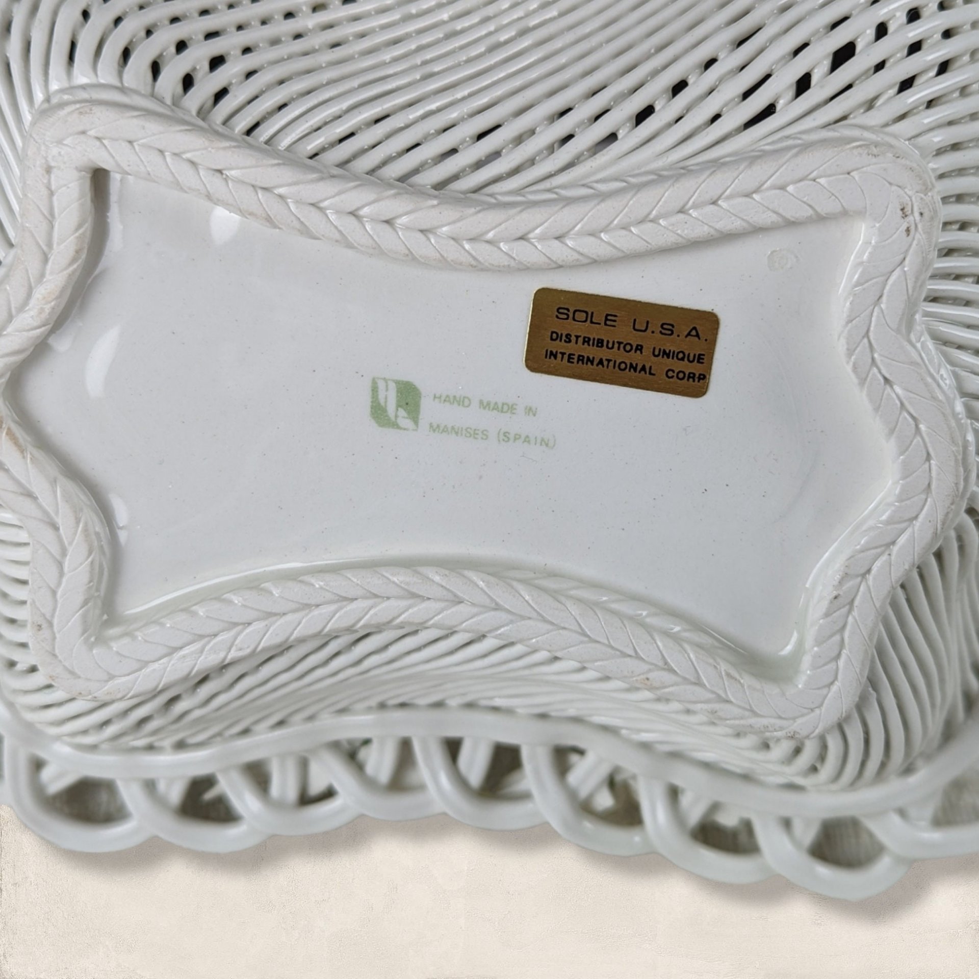 Ceramic Floral Basket - Handcrafted in Spain