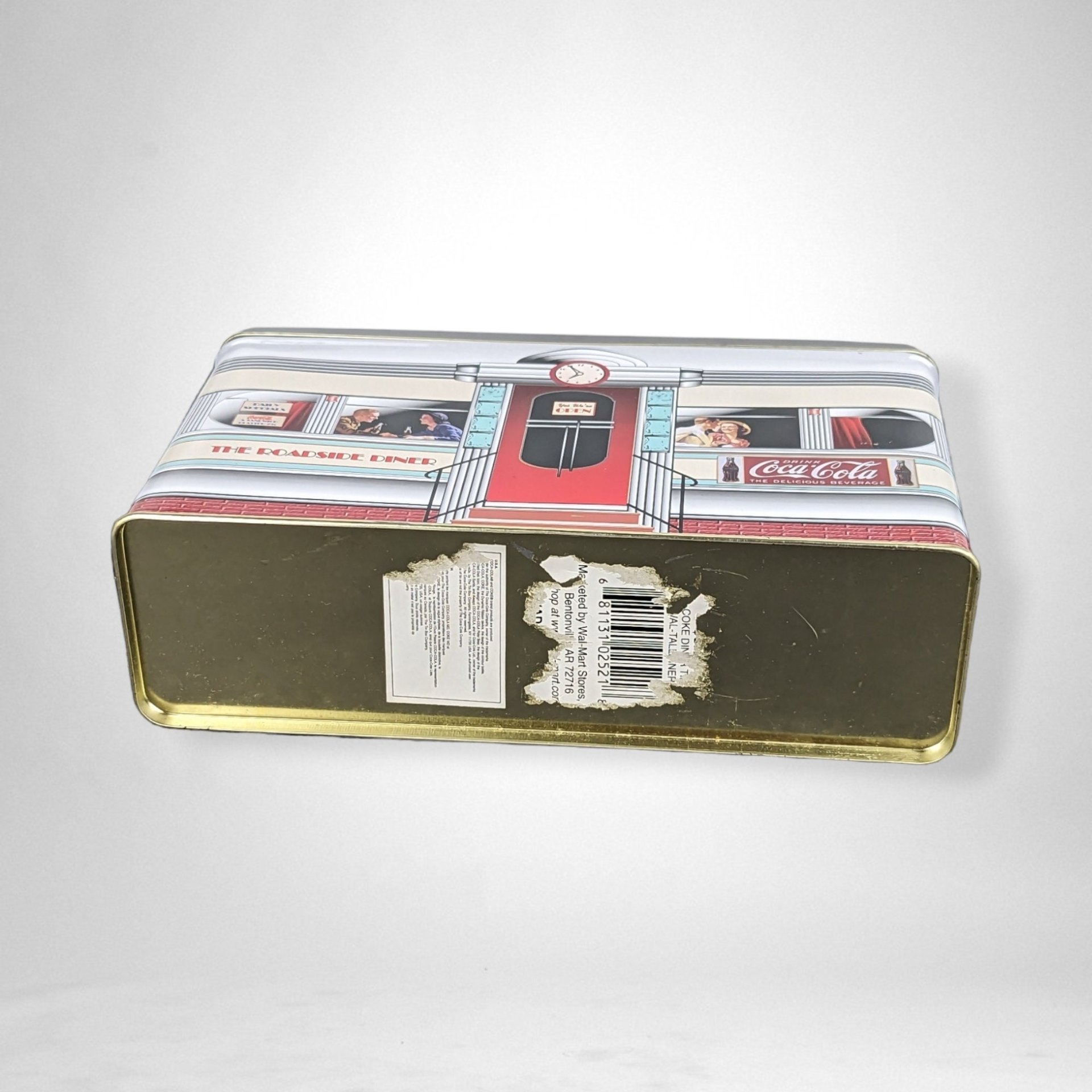 Coca-Cola Roadside Diner Advertisement Tin Box: Vintage Collectible
