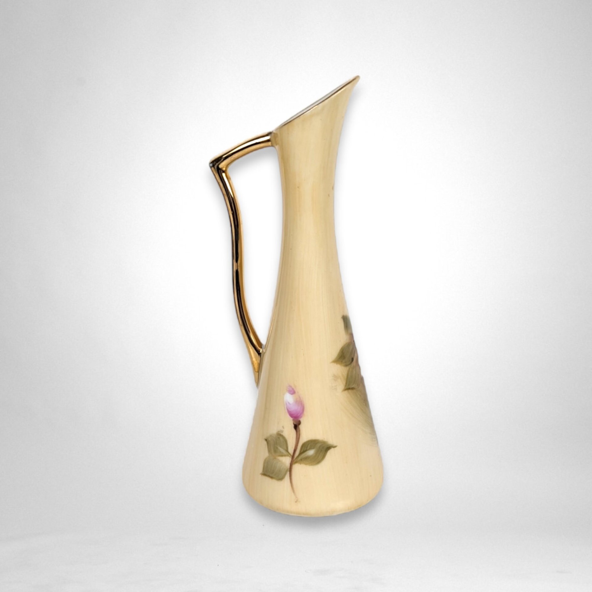 Lefton Vintage Miniature Bud Vase with Floral Motif 2763N