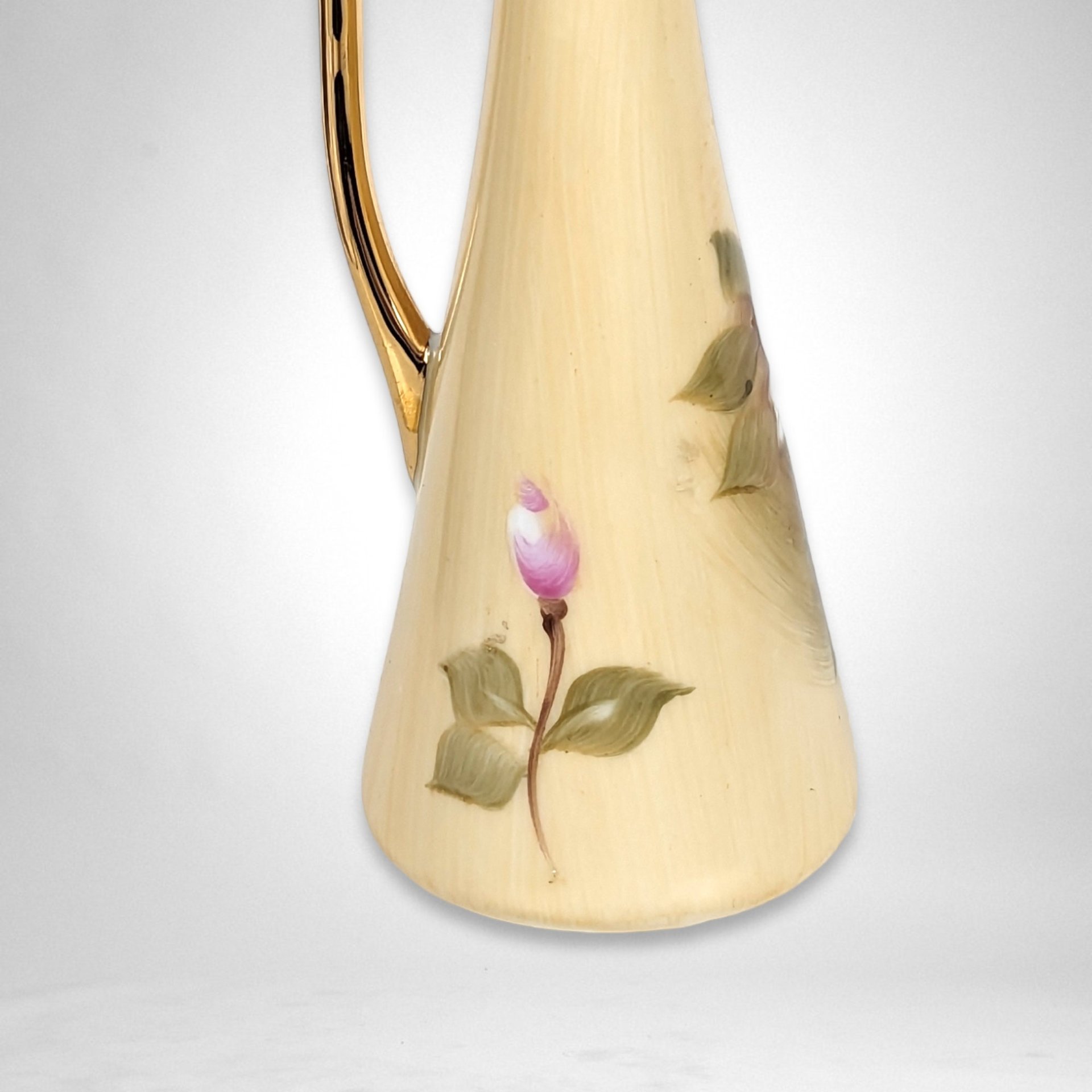 Lefton Vintage Miniature Bud Vase with Floral Motif 2763N