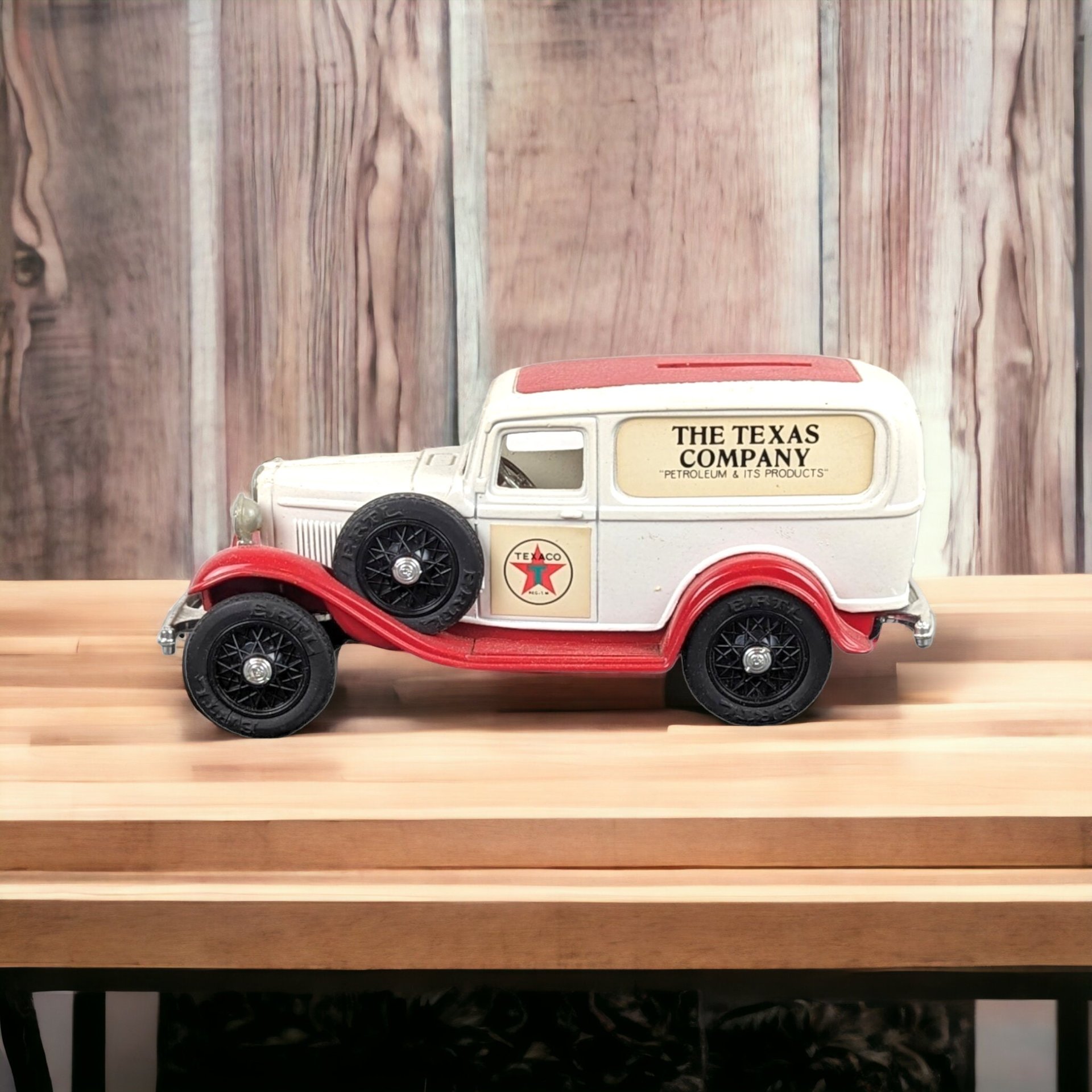 Vintage ERTL Replica 1932 Ford Delivery Van Texaco Die Cast Bank - Collector's Delight