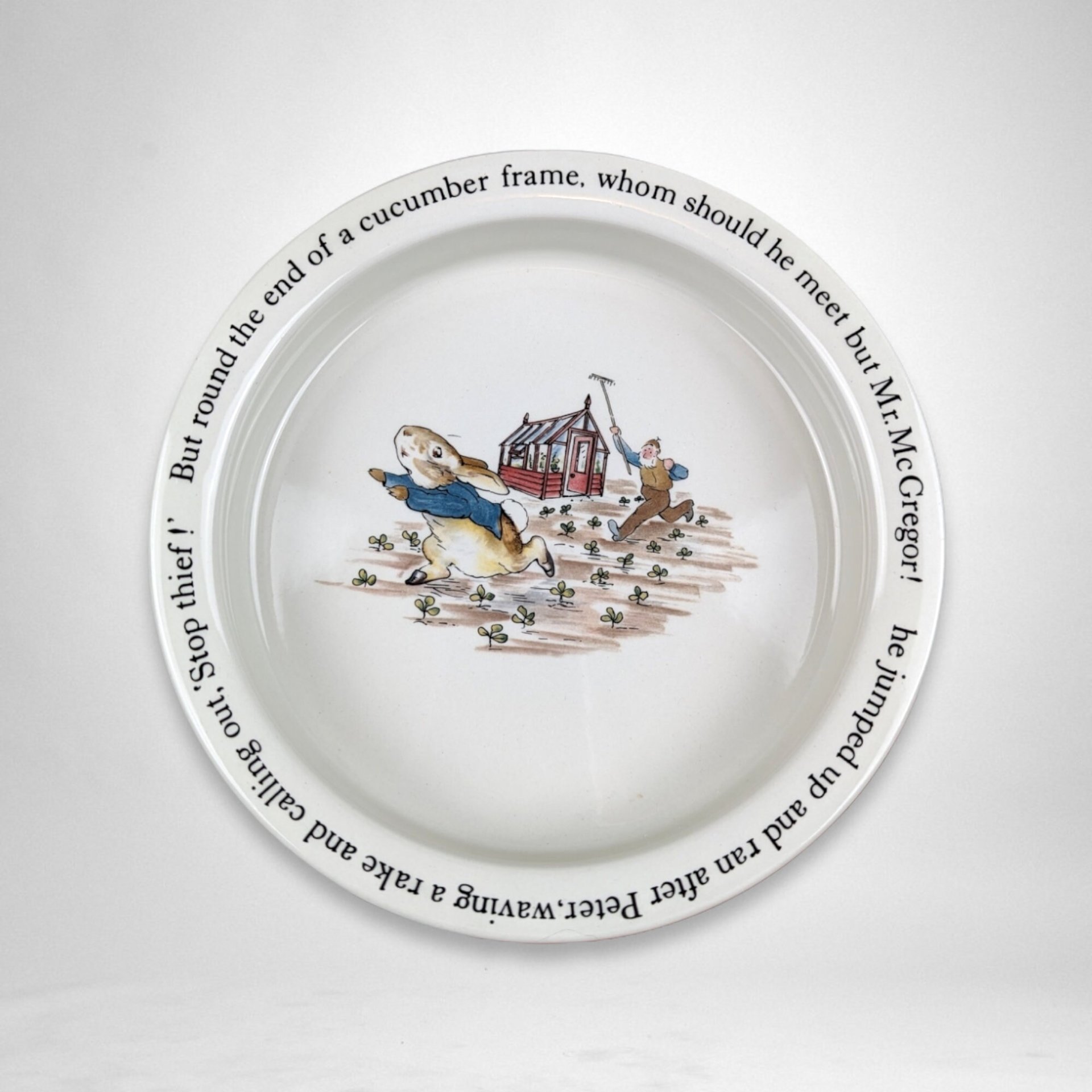 Charming Wedgwood Beatrix Potter Peter Rabbit Bowl and Egg Cup Set