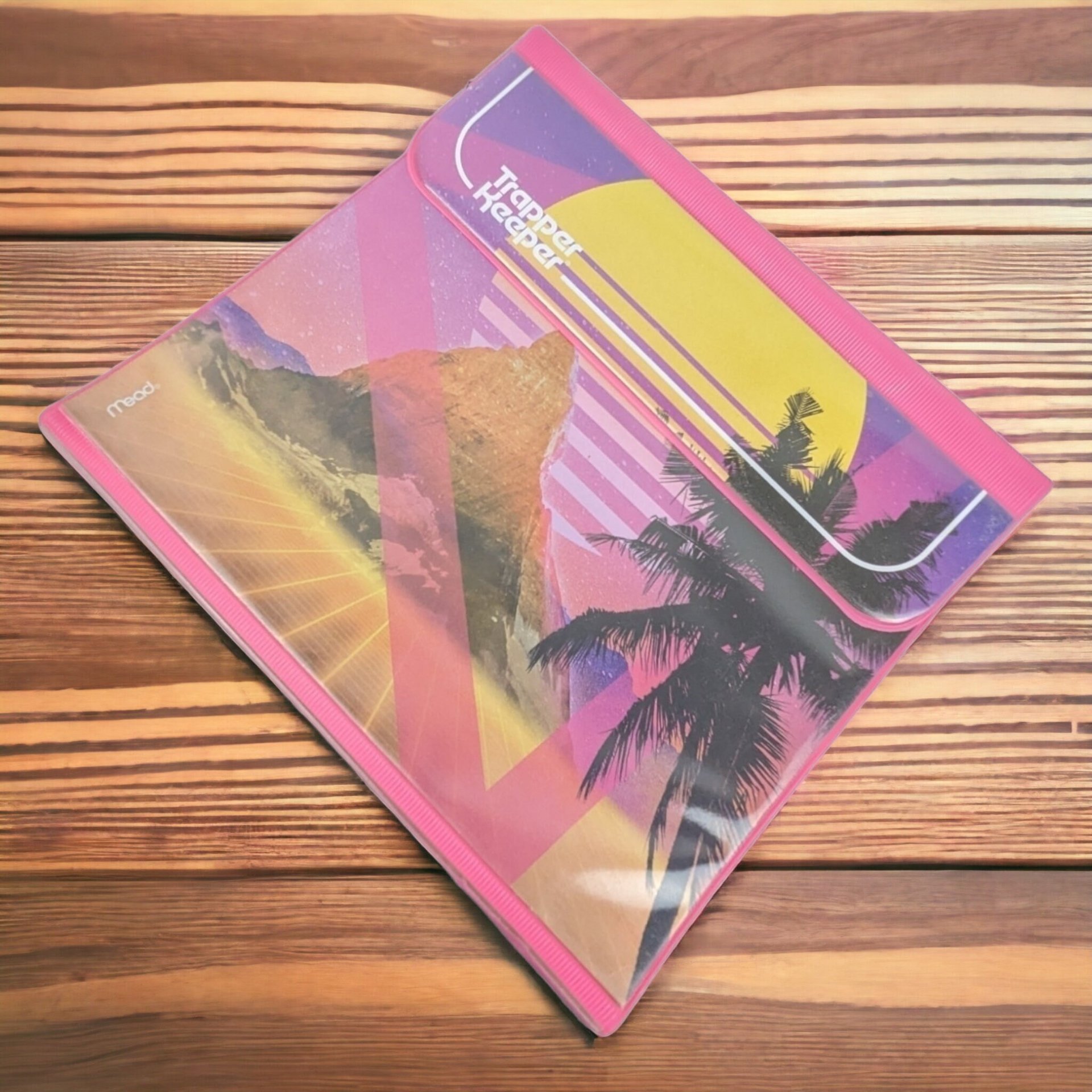 Vintage Mead Trapper Keeper with Tropical Scene: A Nostalgic Blast from the Past
