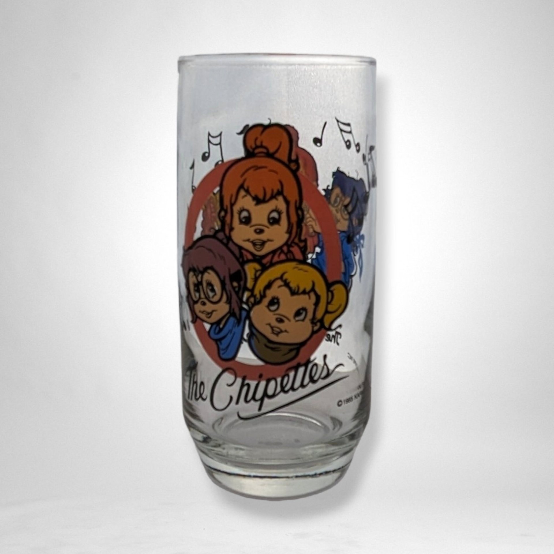 1985 Alvin and the Chipmunk Chippettes Drinking Glass