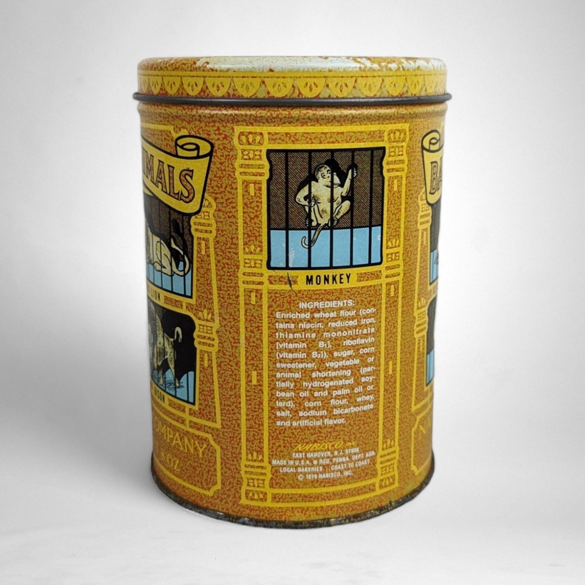 Vintage 70's Barnum's Animal Crackers Tin: 1914 Replica Collectible