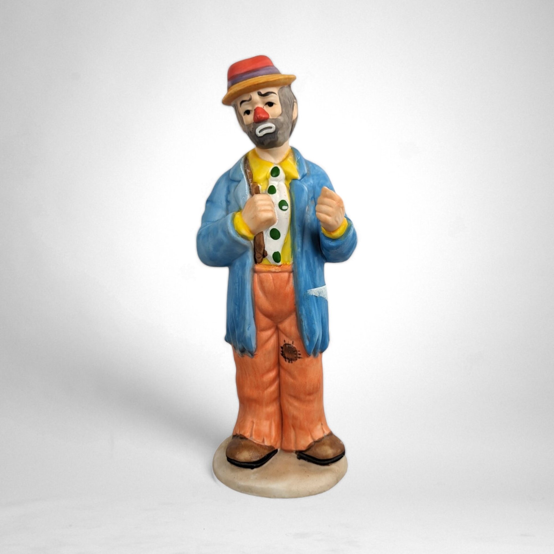 Vintage Emmett Kelly Jr. Hobo Ceramic Clown Figurine: Classic Circus Collectible
