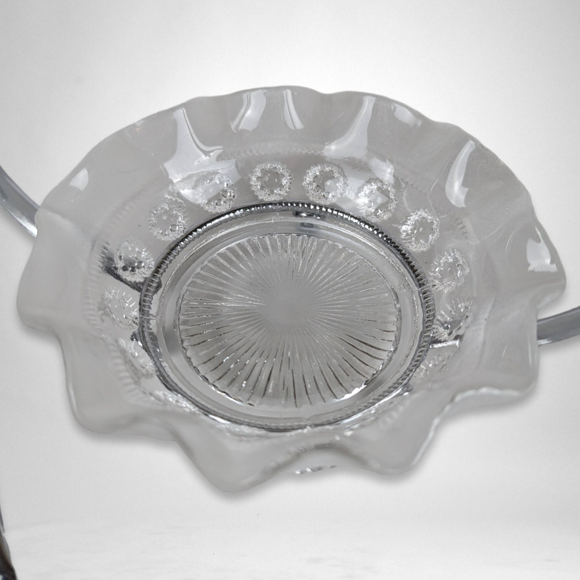 Vintage Glass Jam Dish and Spoon Set - Classic Breakfast Nostalgia