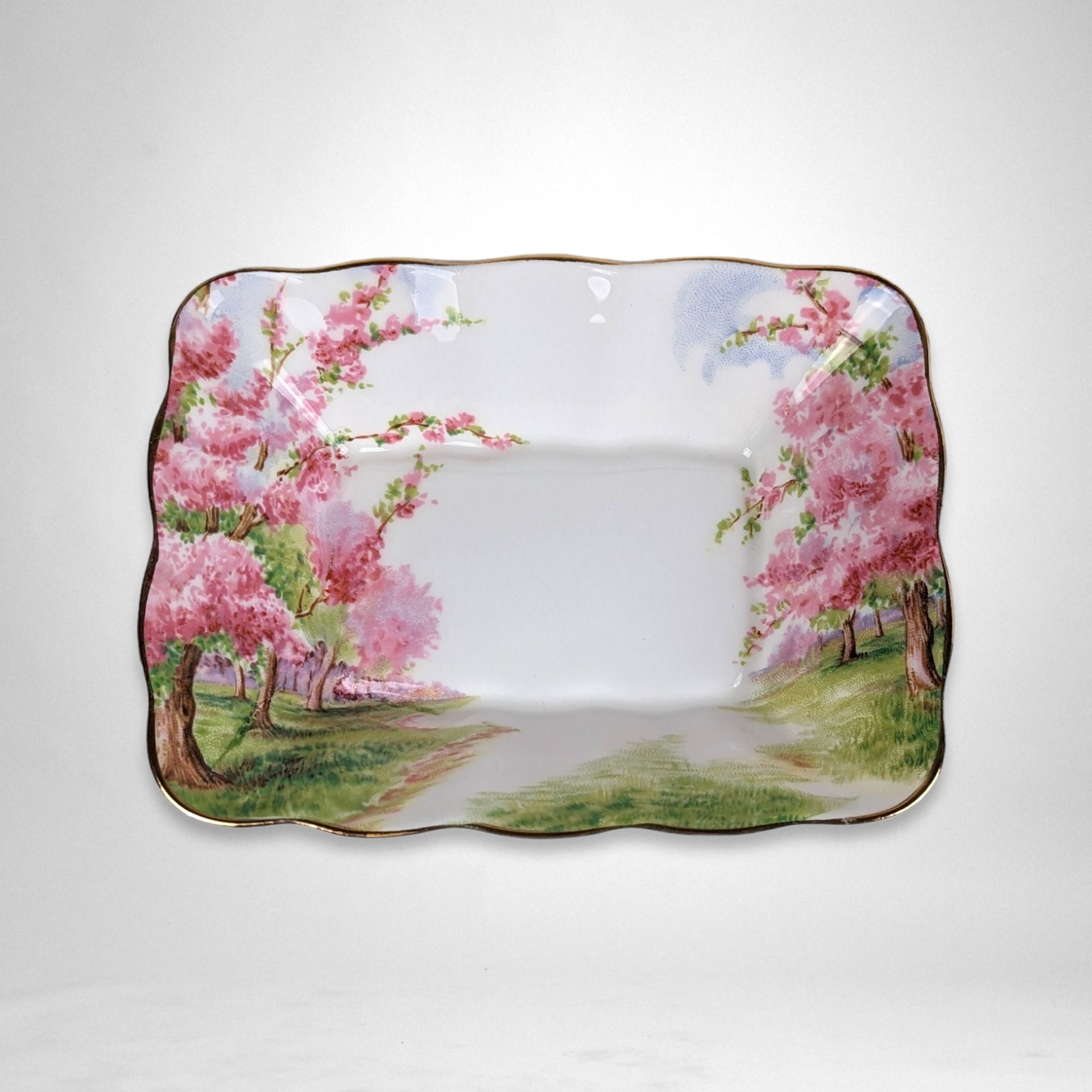 Royal Albert Blossom Time Rectangle 5" Sweet Meat/Trinket Dish: Elegant Floral Decor