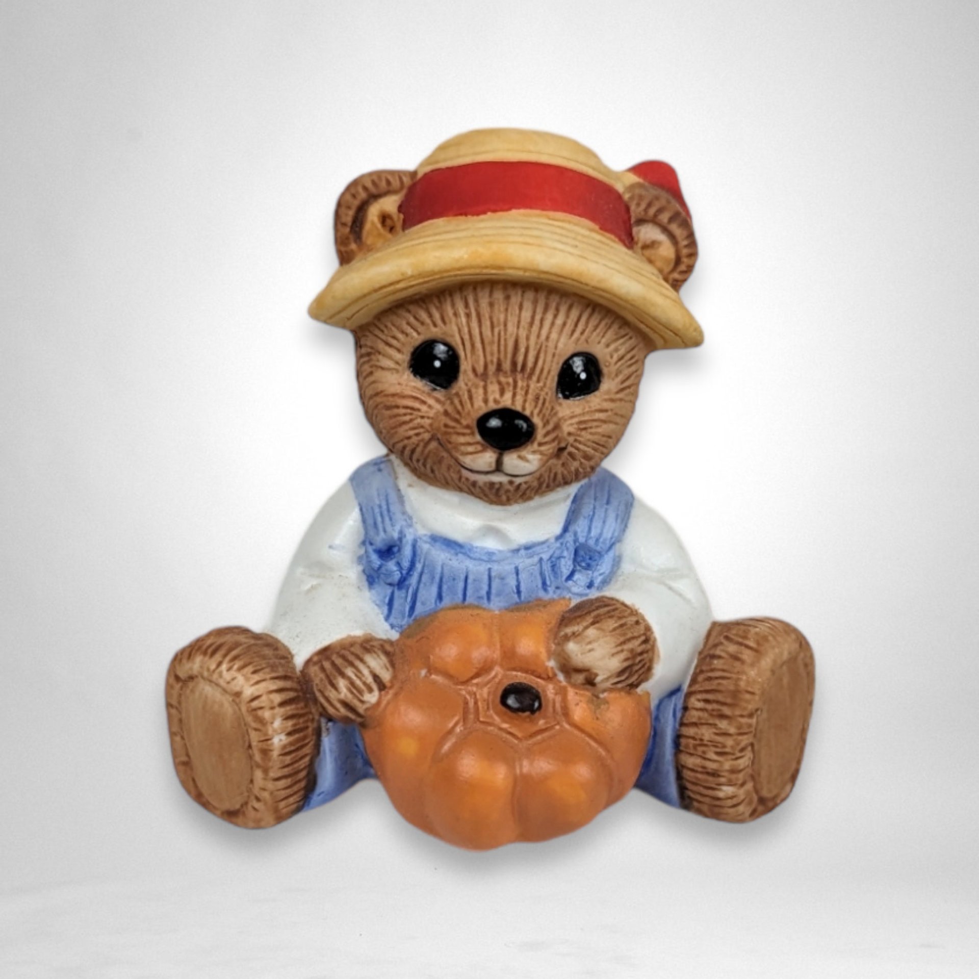 Set of 2 Homco Fall Bear Ceramic Figurines 1426
