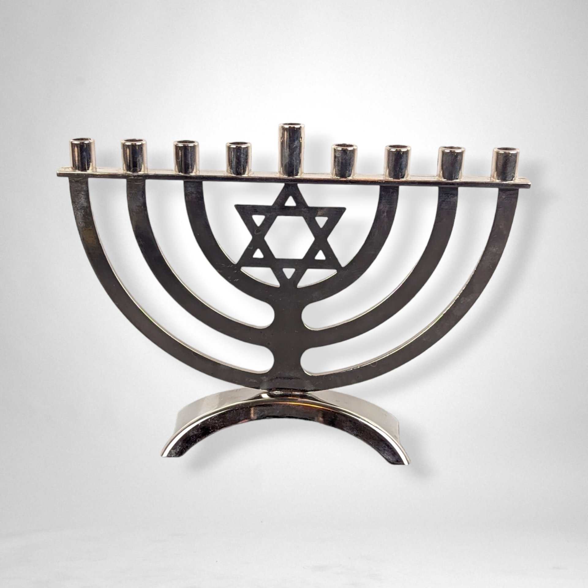 Illuminate Your Hanukkah with a Colorful Metal Menorah