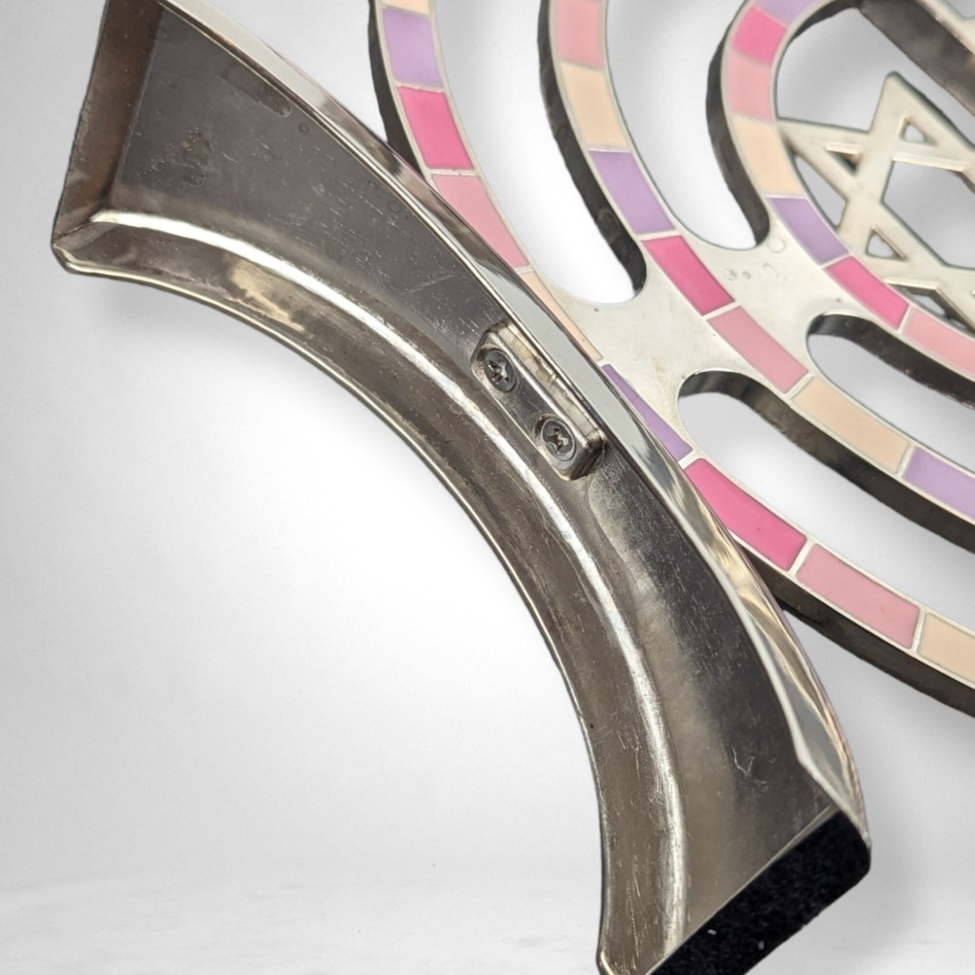 Illuminate Your Hanukkah with a Colorful Metal Menorah